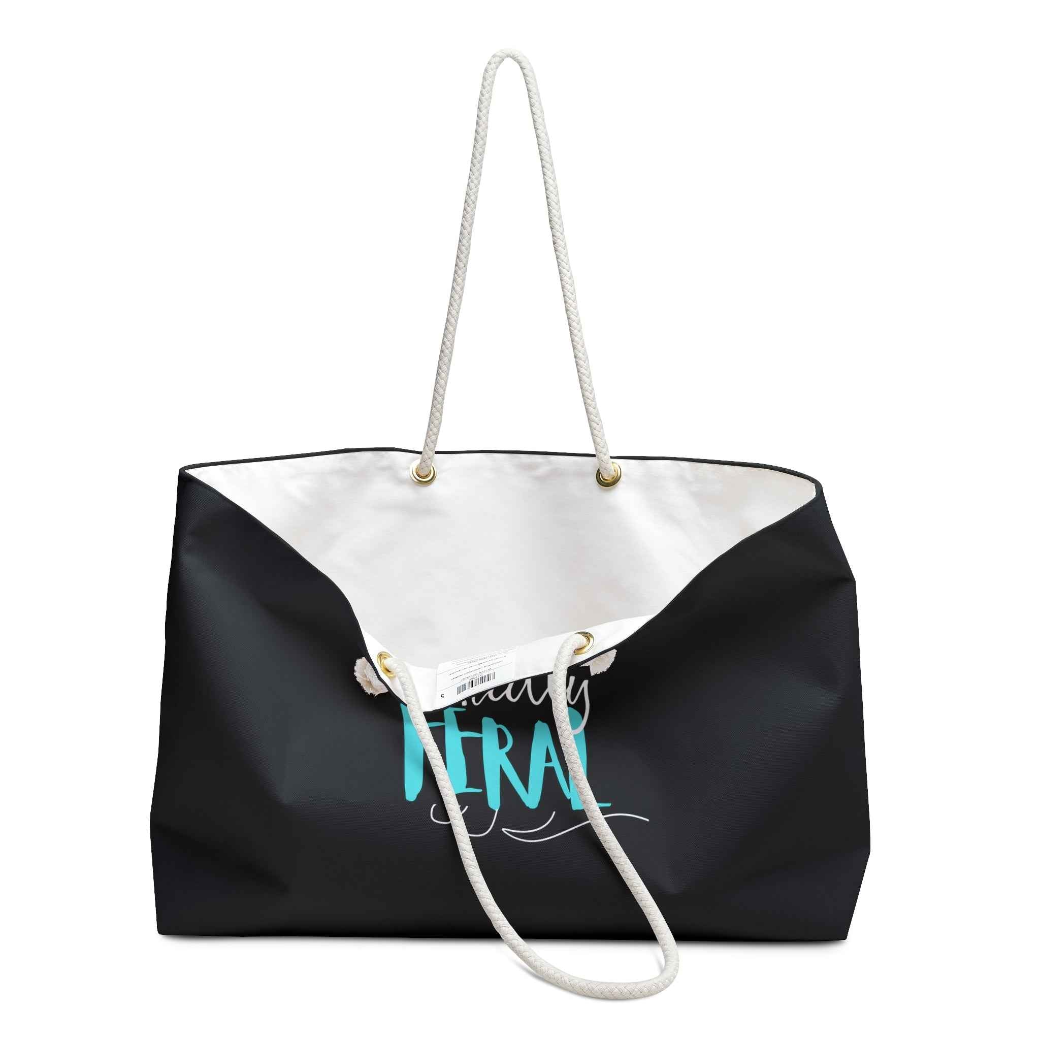 Mildly Feral Cat Weekender Bag – Funny Cat Lover Travel Tote