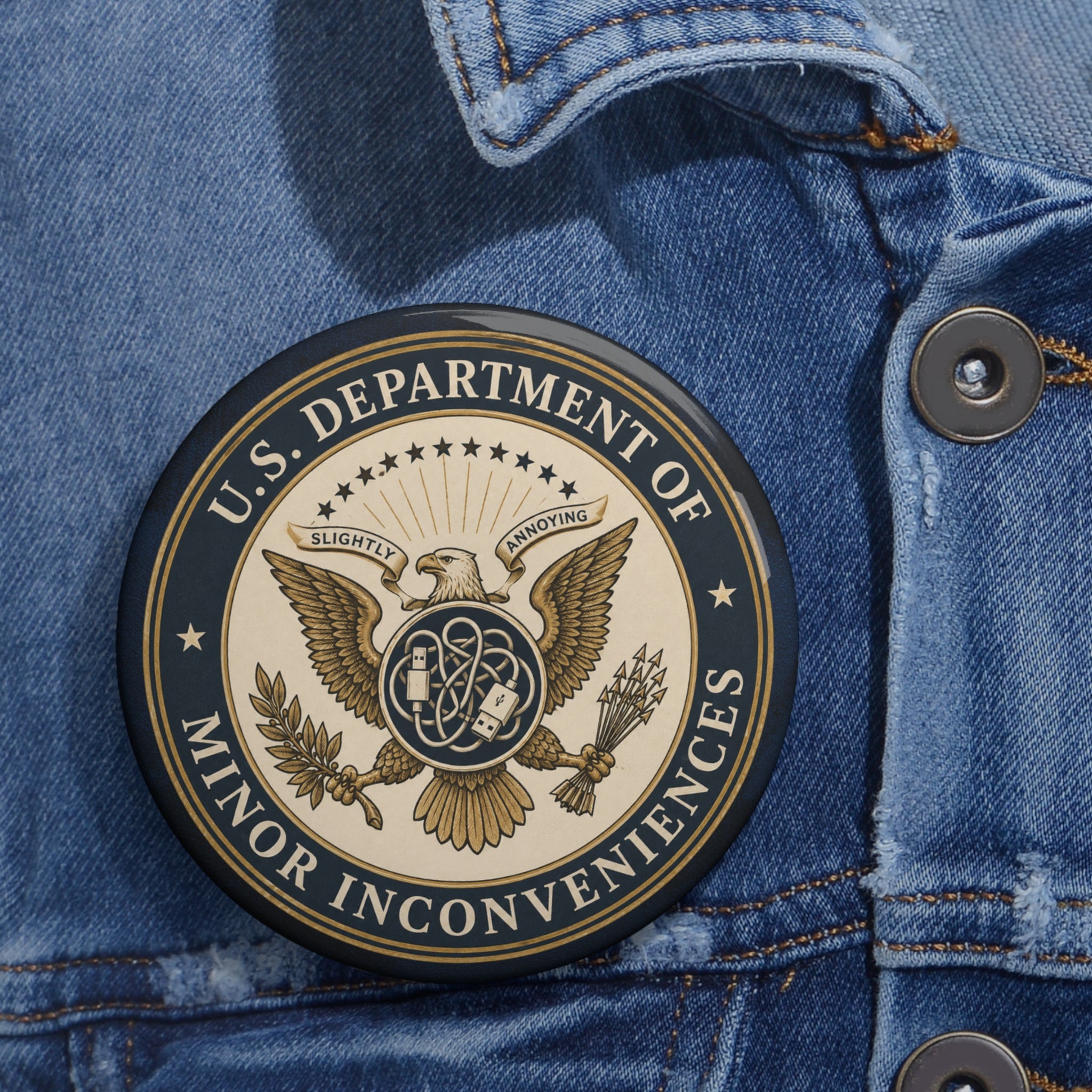 U.S. Department of Minor Inconveniences Pinback Button