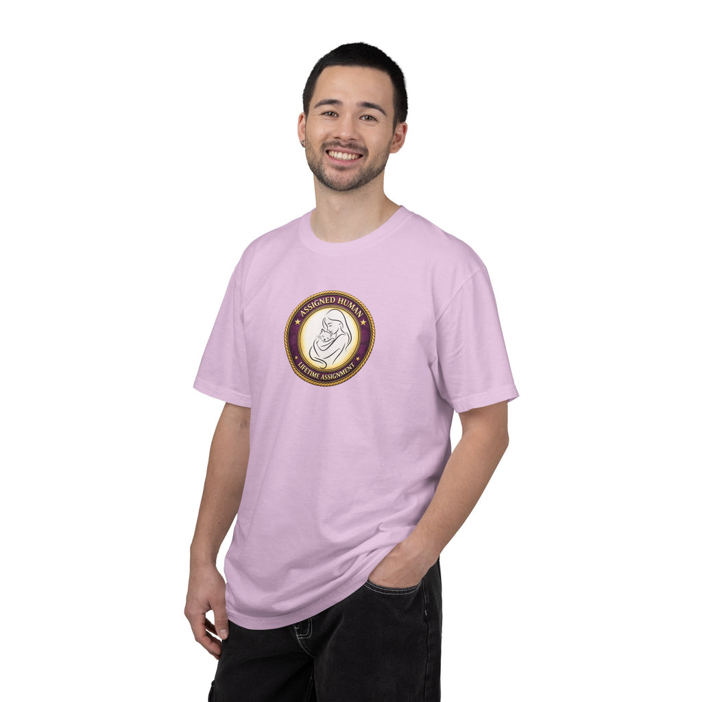 Assigned Human – Lifetime Assignment T-Shirt | Cat Lover Seal Tee