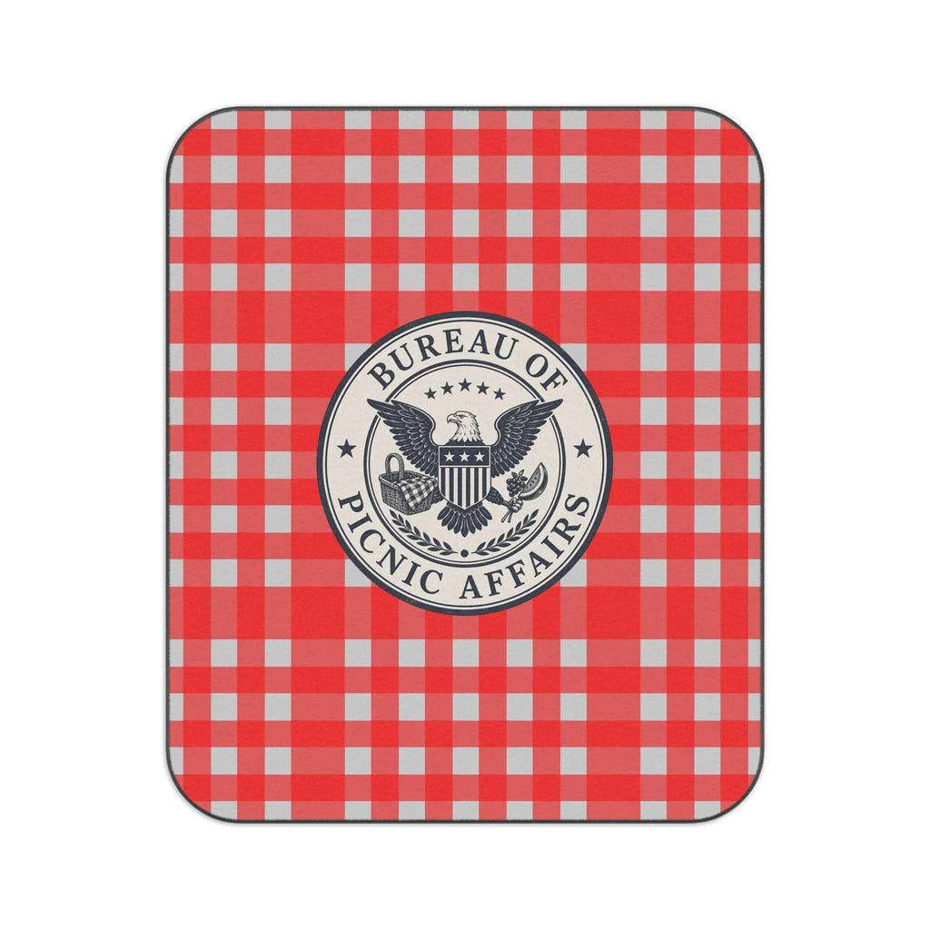 Bureau of Picnic Affairs Picnic Blanket | Red Gingham Fleece Throw