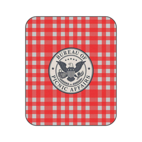 Bureau of Picnic Affairs Picnic Blanket | Red Gingham Fleece Throw