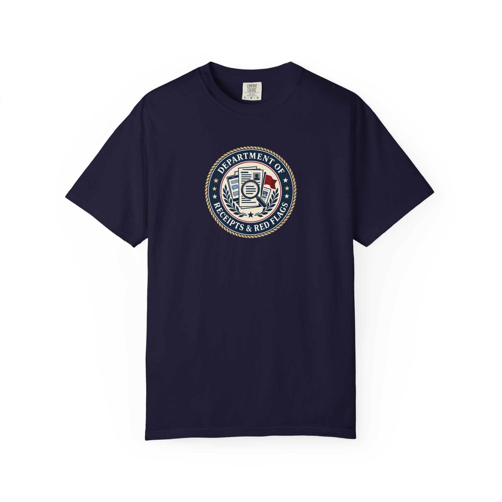 Department of Receipts & Red Flags T-Shirt | True Crime Faux Agency Tee