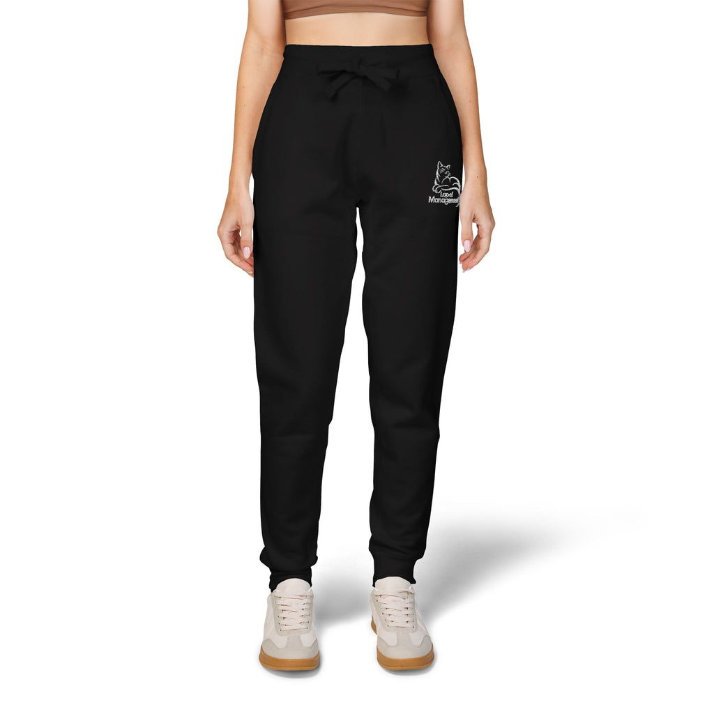 Lap of Management Embroidered Cat Fleece Joggers