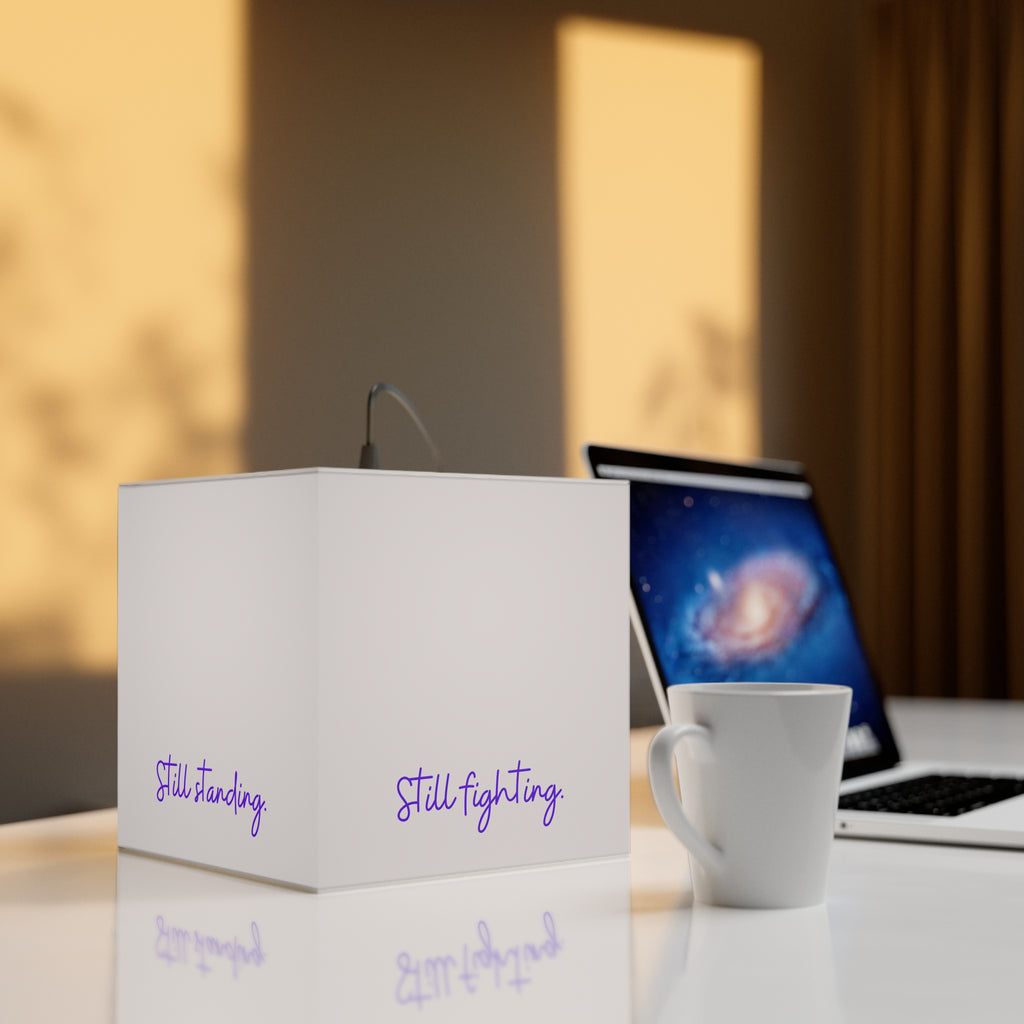 Still Here Still Standing Cube Lamp – Epilepsy Awareness Inspirational Lamp