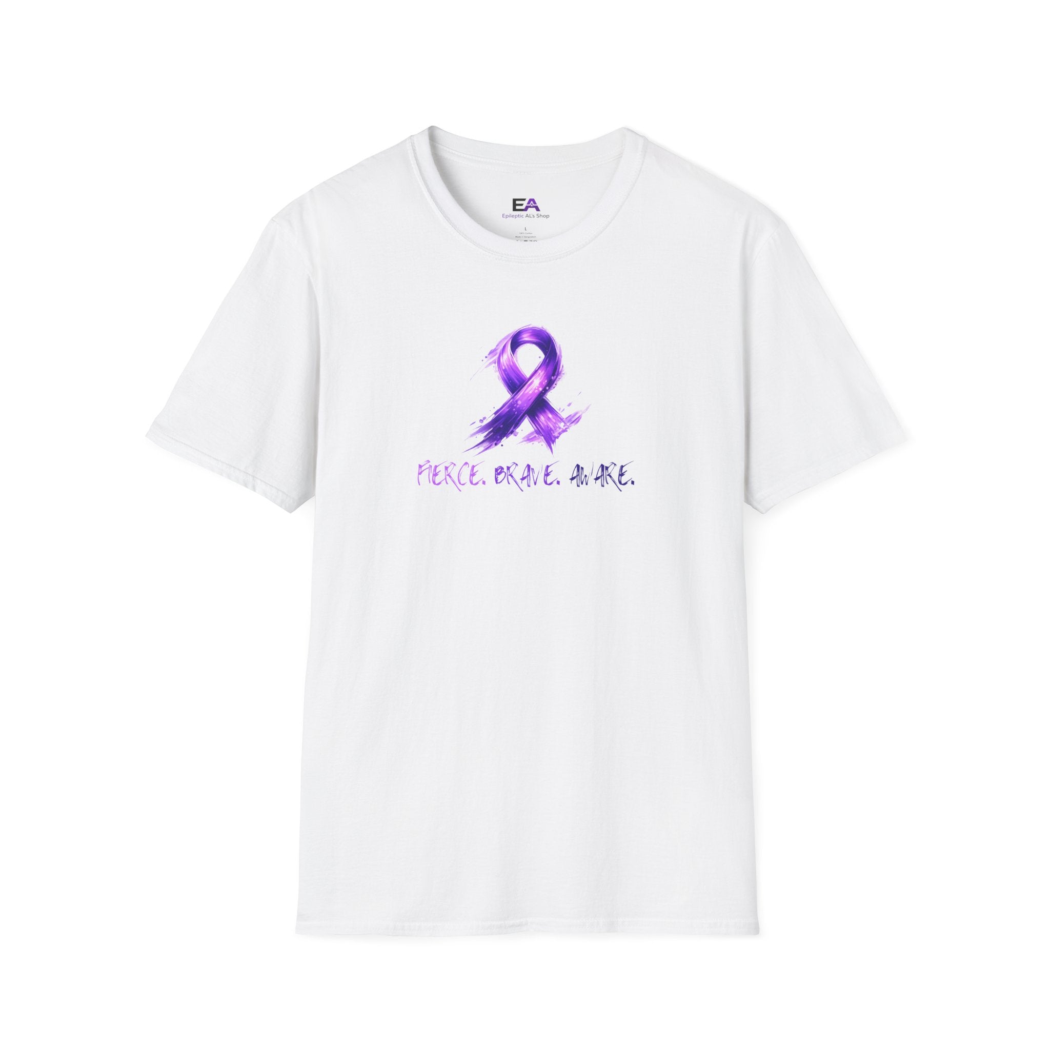 Fierce. Brave. Aware. Purple Ribbon Epilepsy Awareness T-Shirt
