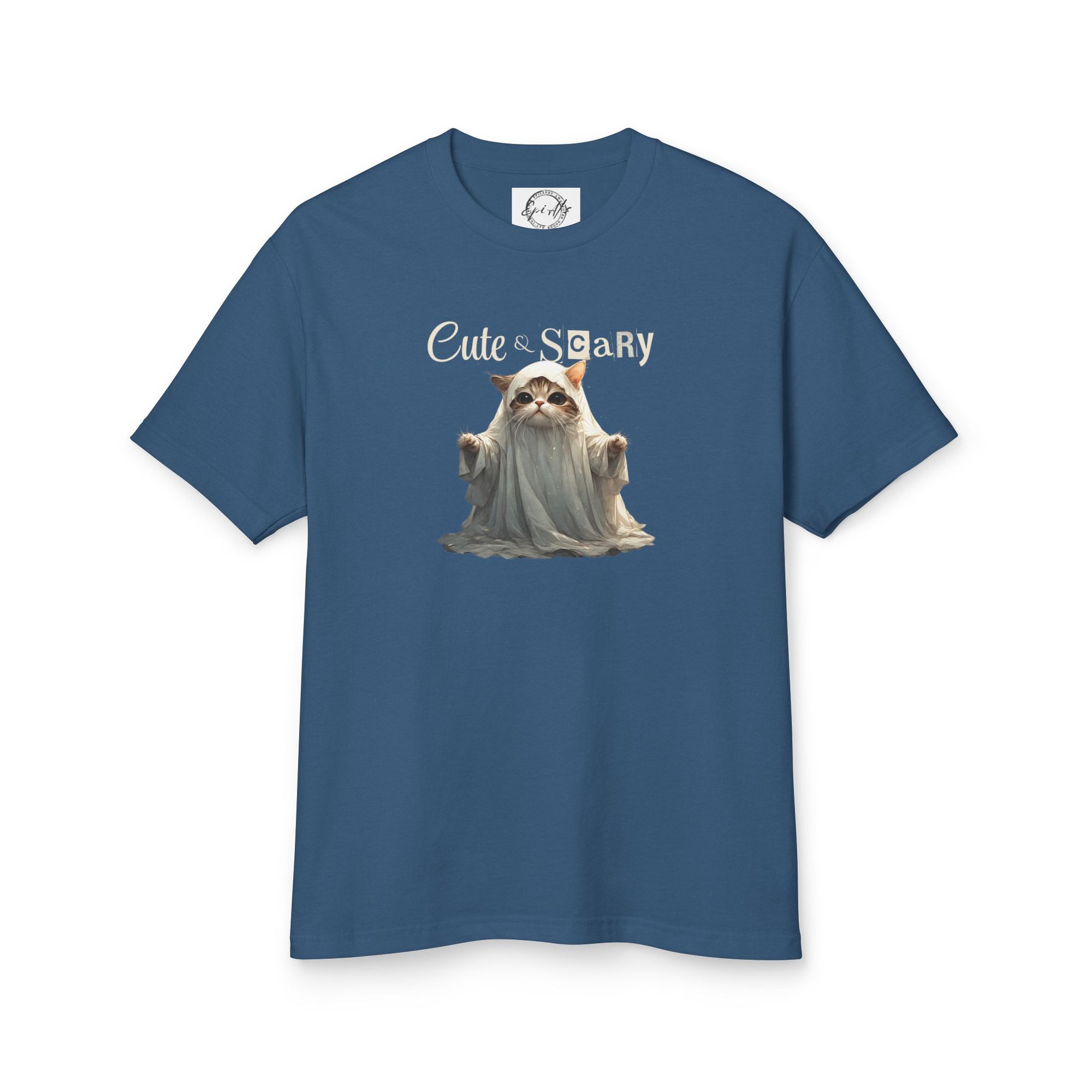 Cute & Scary Ghost Kitty Unisex Tee, Halloween Shirt