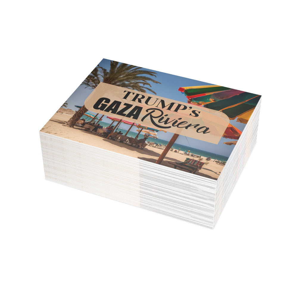 Trump’s Gaza Riviera Design Postcard Bundles with Envelopes