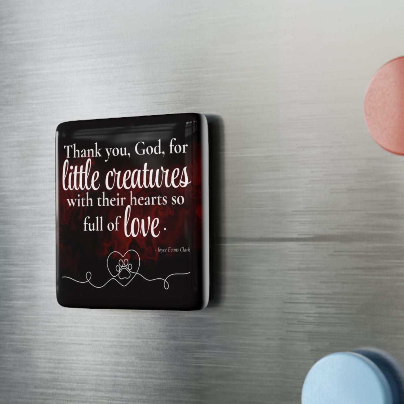 Photo depicting the ​Little Creatures Porcelain Magnet, Square from EpiAl's Shop.