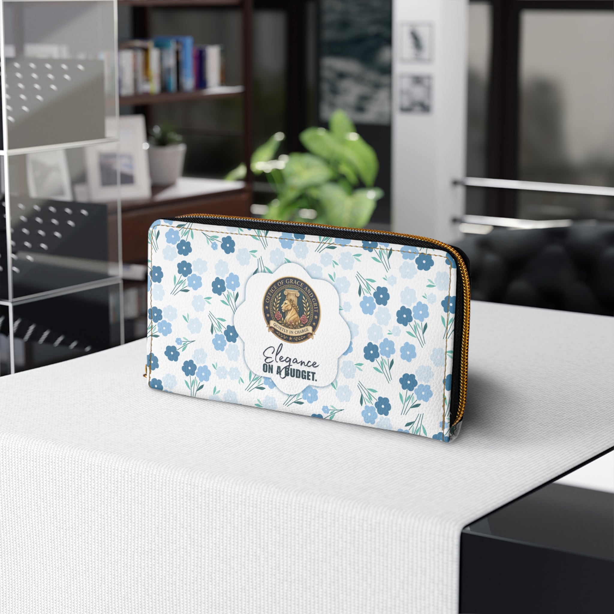 Office of Grace and Grit Floral Zipper Wallet
