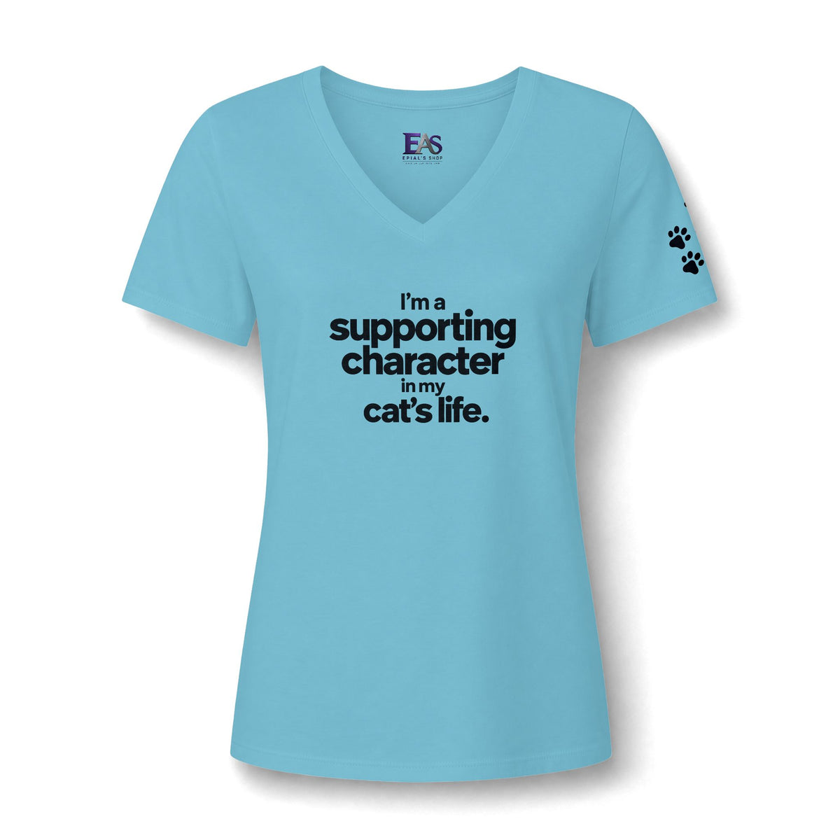 Supporting Character in My Cat’s Life Women’s V-Neck Tee