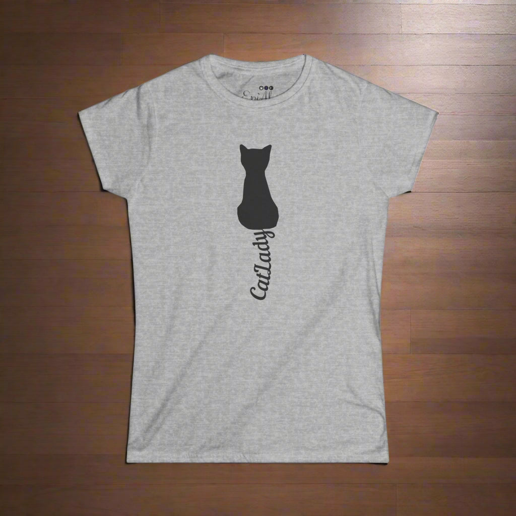 Women's Cat Lady Tee, Feline Lover Shirt