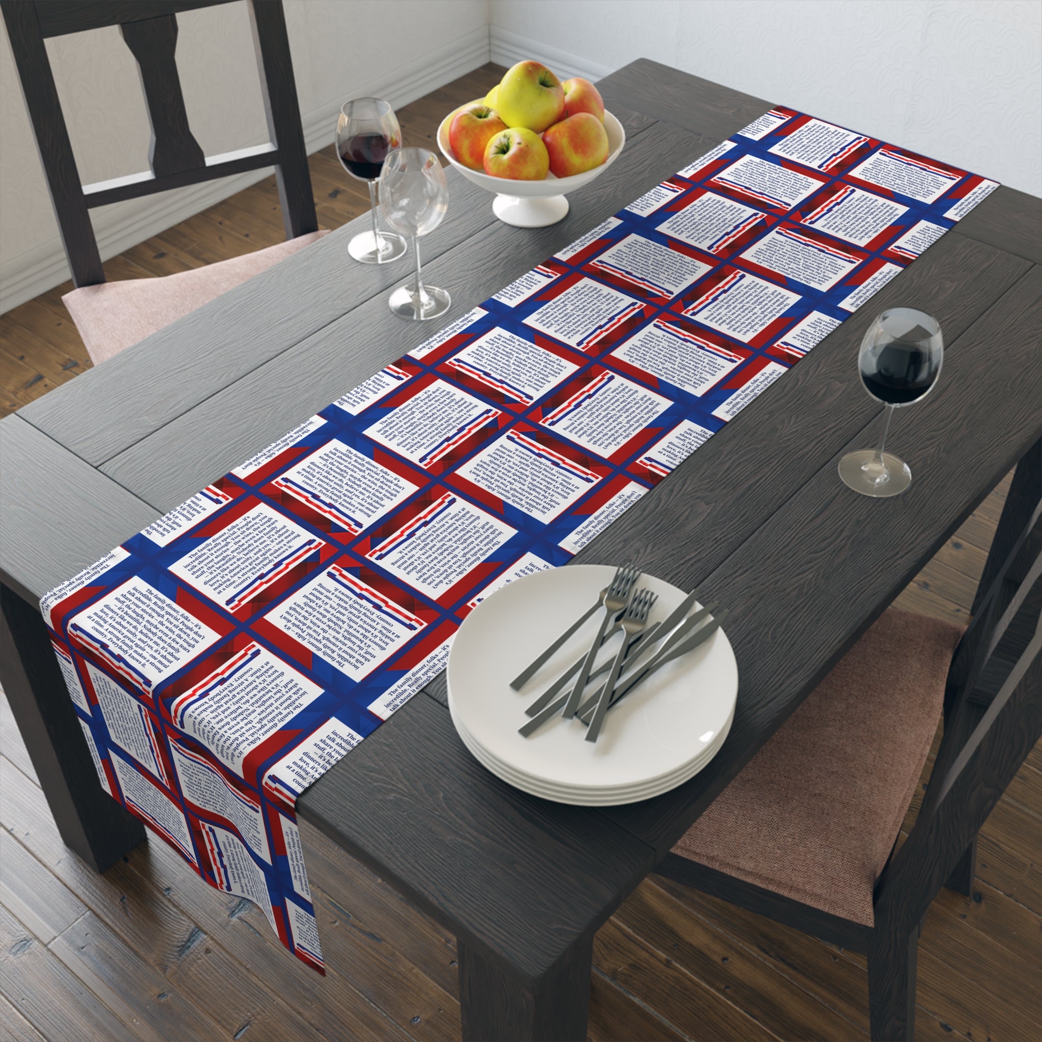 Make Family Dinners Great Again Parody Table Runner – Funny Political Décor