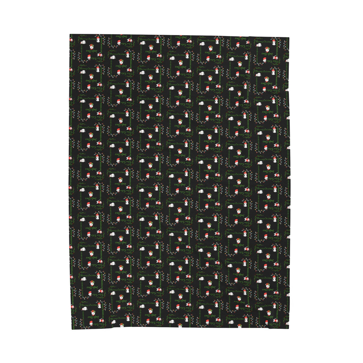 Cozy Christmas Cats Velveteen Plush Blanket