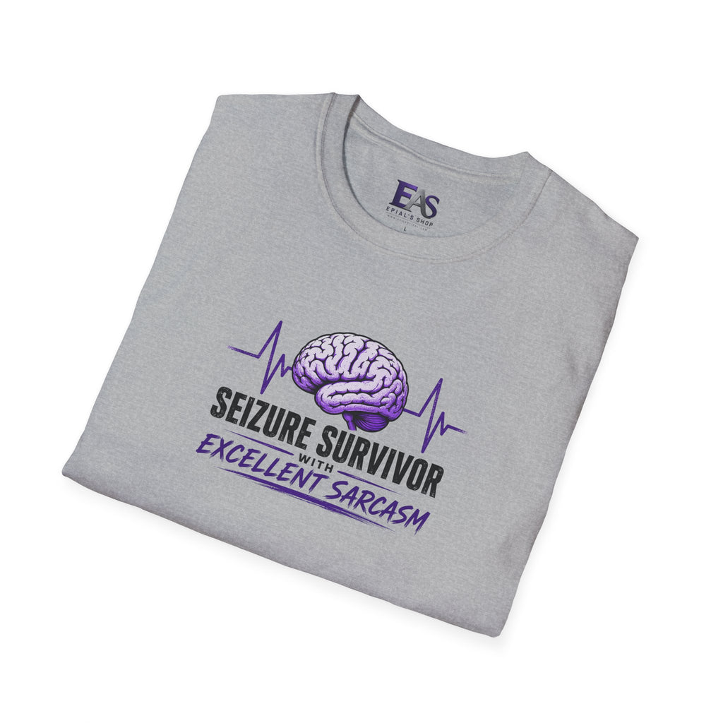 Seizure Survivor With Excellent Sarcasm Epilepsy T-Shirt