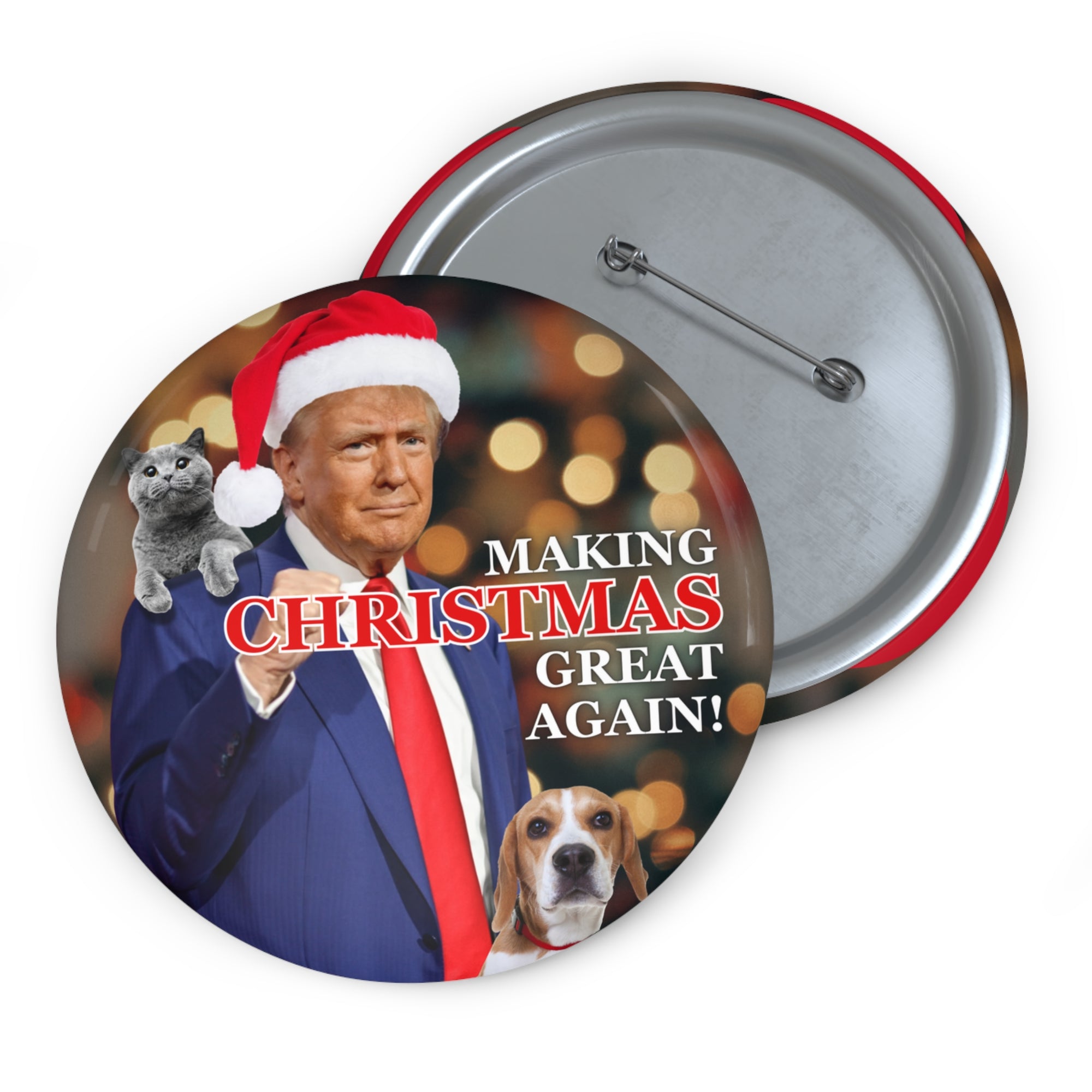 Making Christmas Great Again Pin Buttons