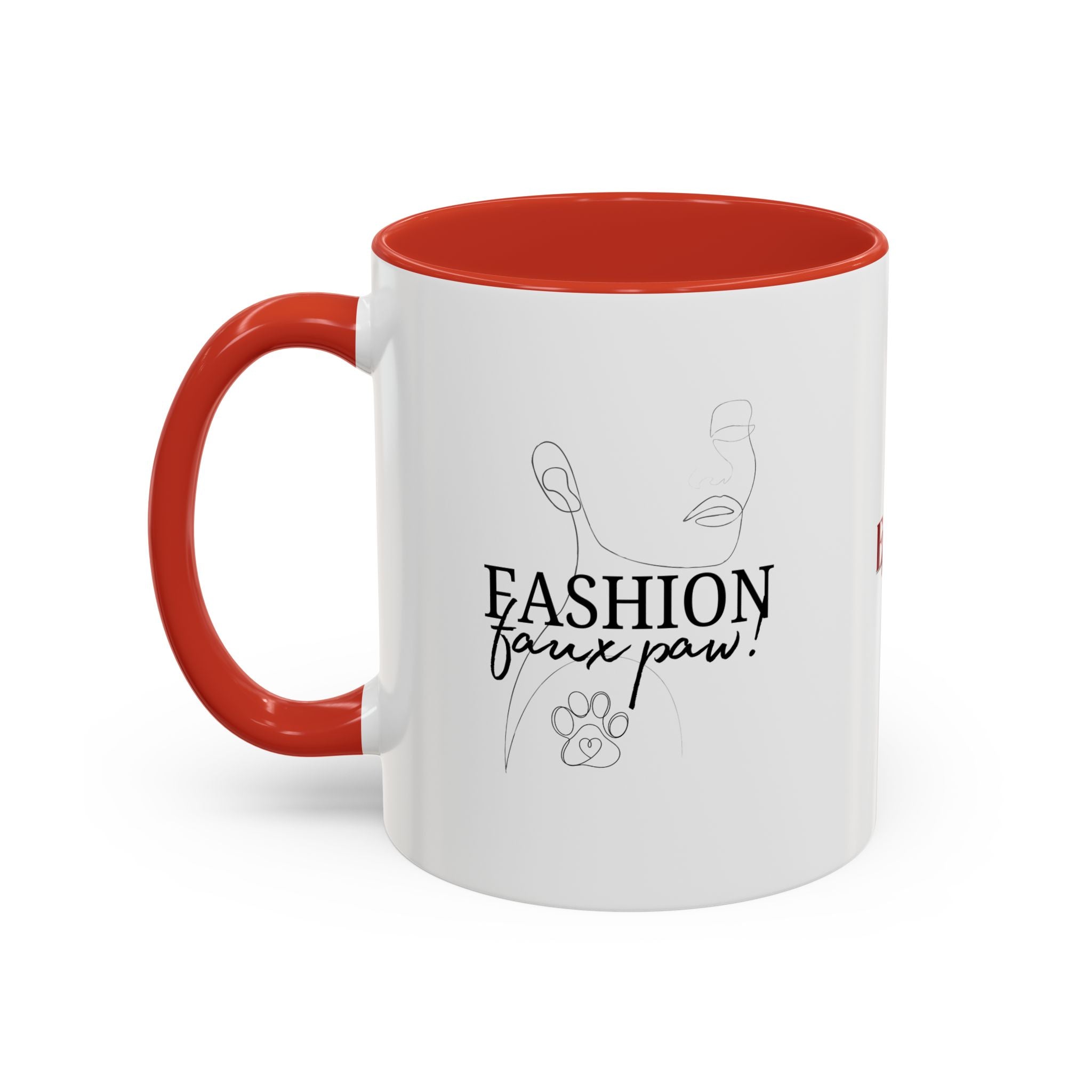 Photo depicting the ​Fashion Faux Paw Accent Coffee Mug (11, 15oz) from EpiAl's Shop.