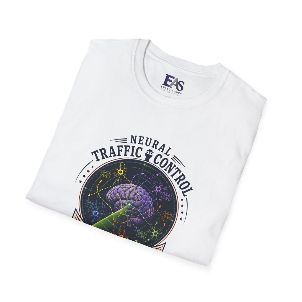 Neural Traffic Control T-Shirt | Brain Radar Graphic Tee