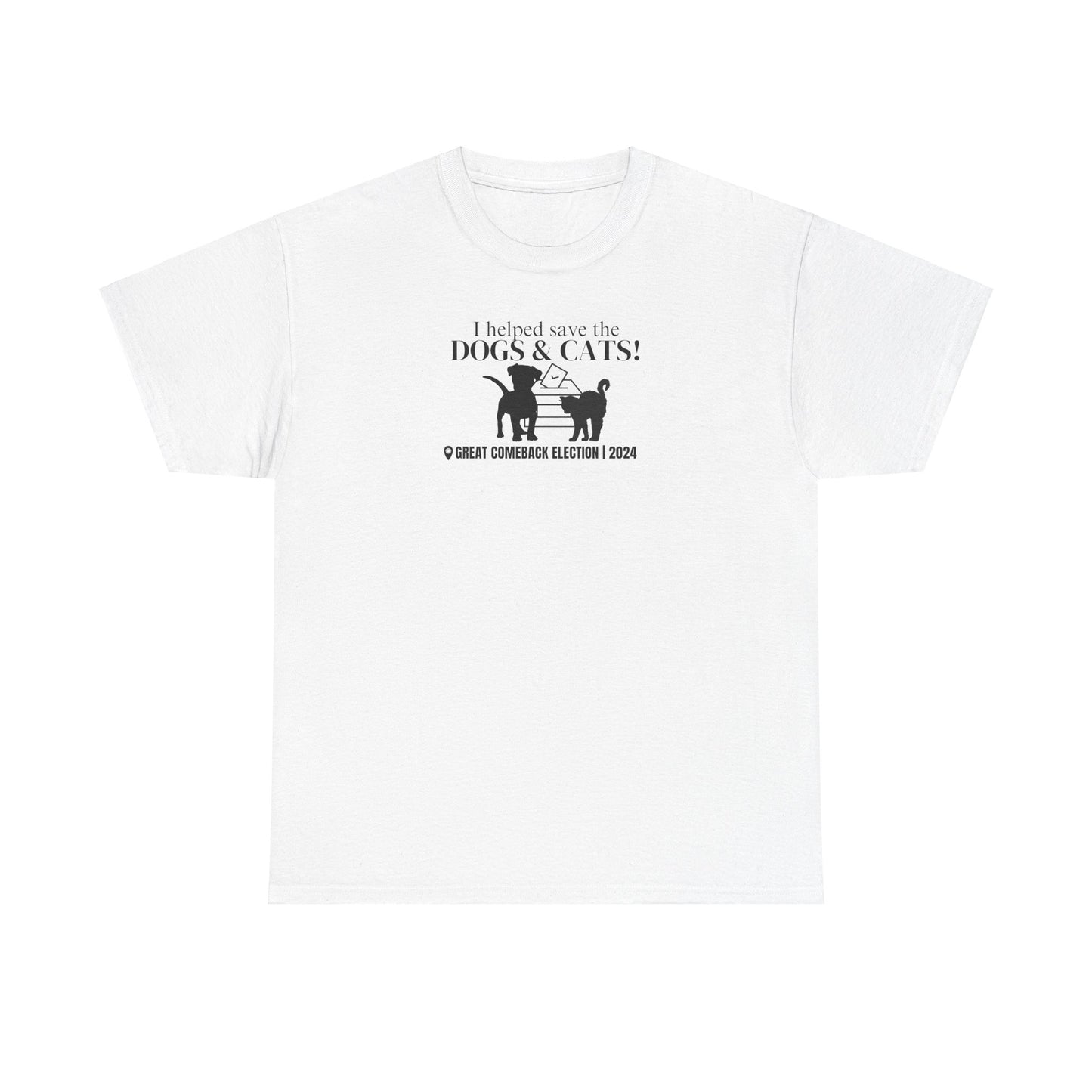 Helped Save the Cats & Dogs Unisex Heavy Cotton Tee
