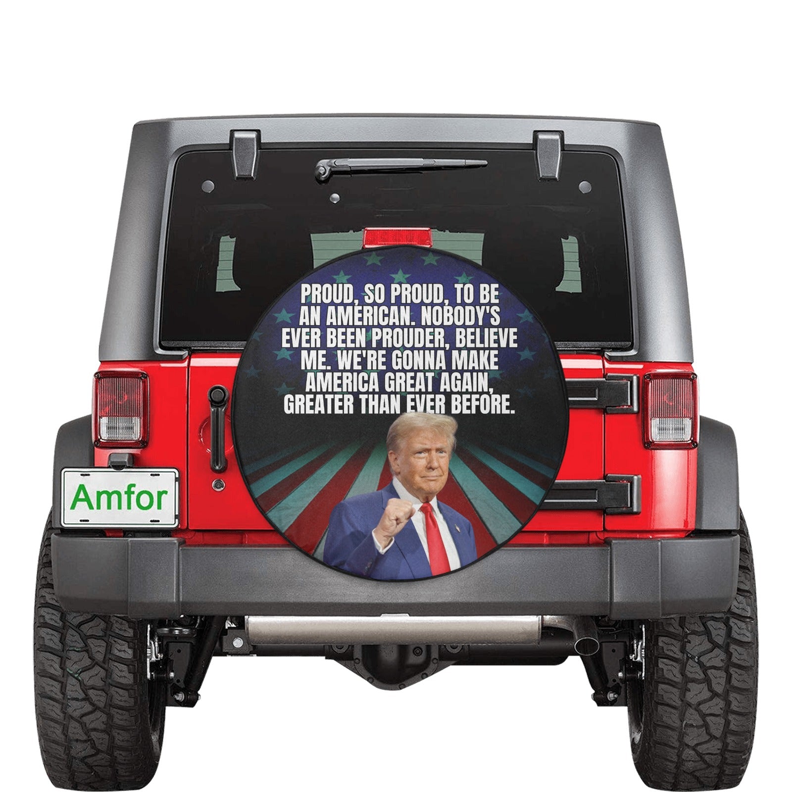 Trump Proud to be American Spare Tire Cover (Medium)(16")