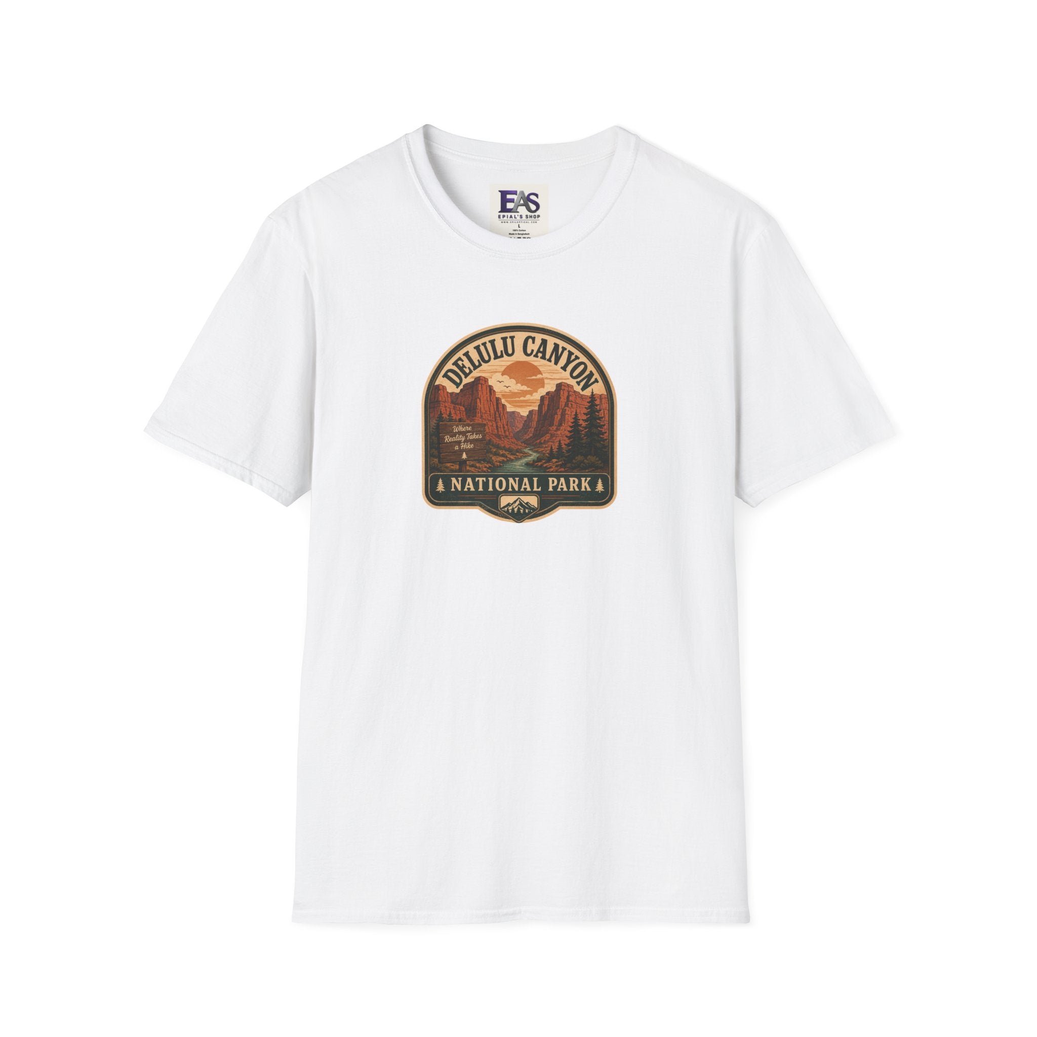 Delulu Canyon National Park Unisex T-Shirt | Funny Retro National Park Parody Tee