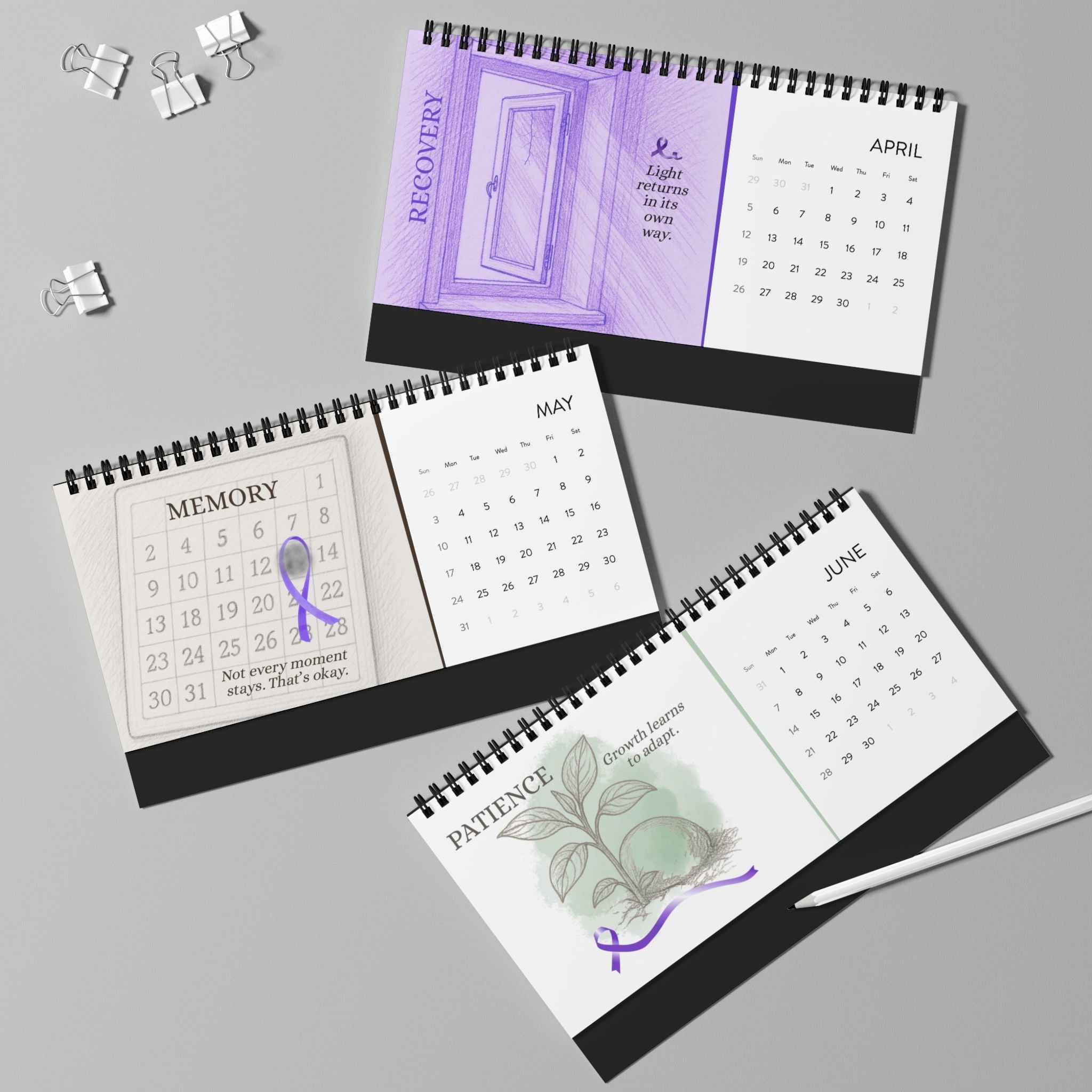 The Quiet Between Desk Calendar | A Year of Presence & Resilience