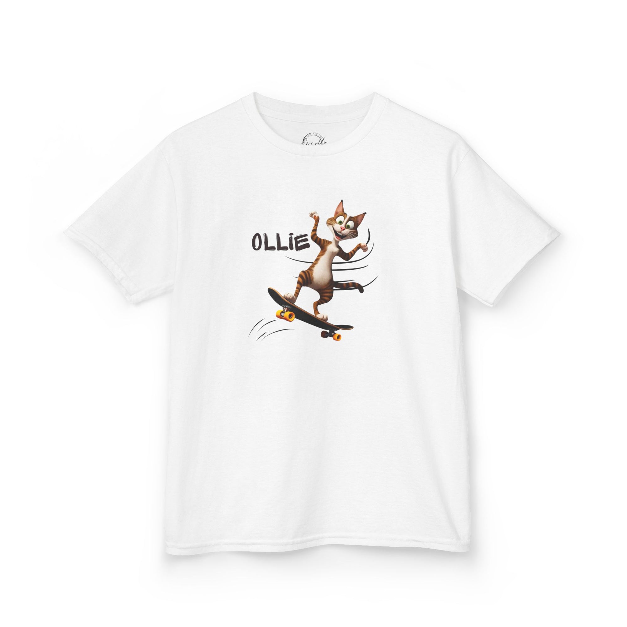 Kids Ollie Cat Tee - Fun and Playful Cotton T-Shirt for Children