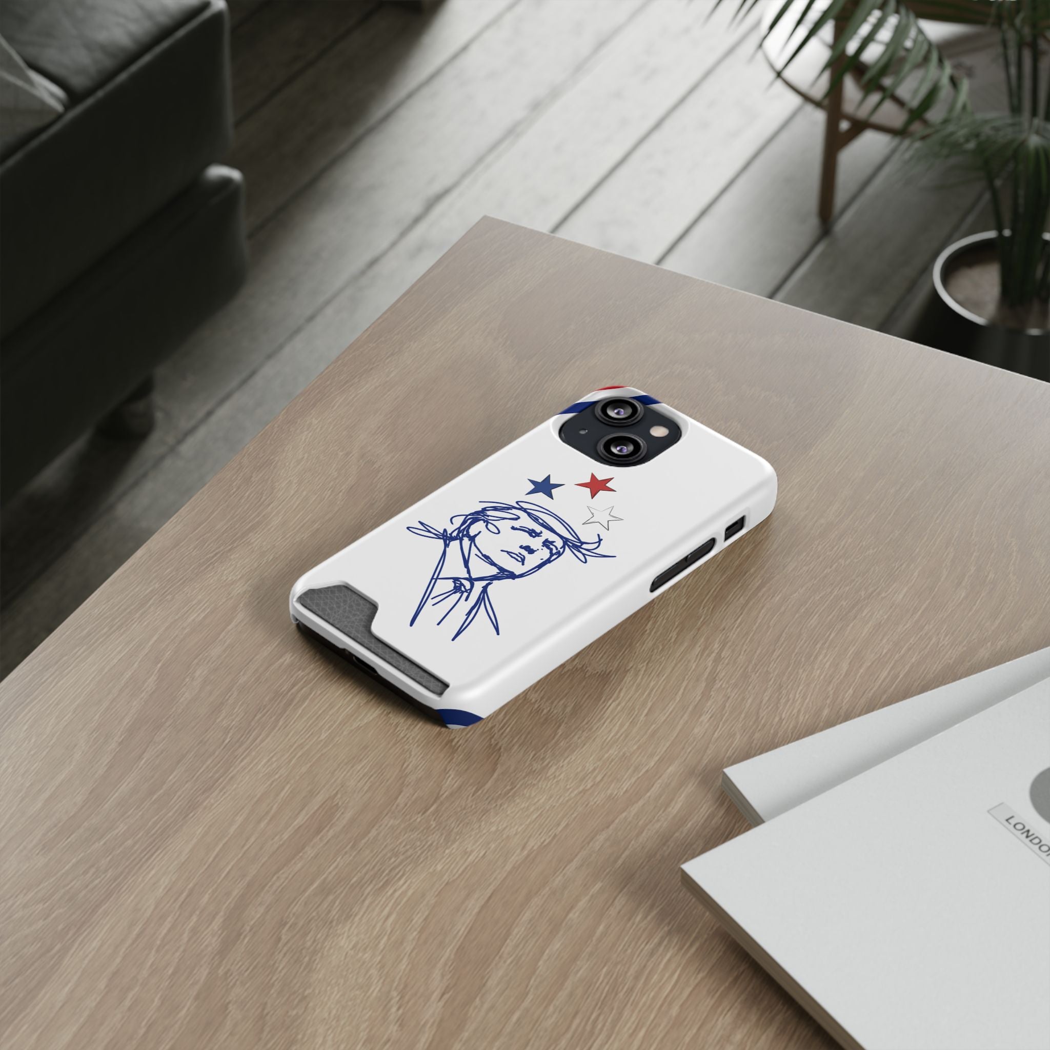 Minimal Line Portrait MagSafe iPhone Case — Say Less Edition