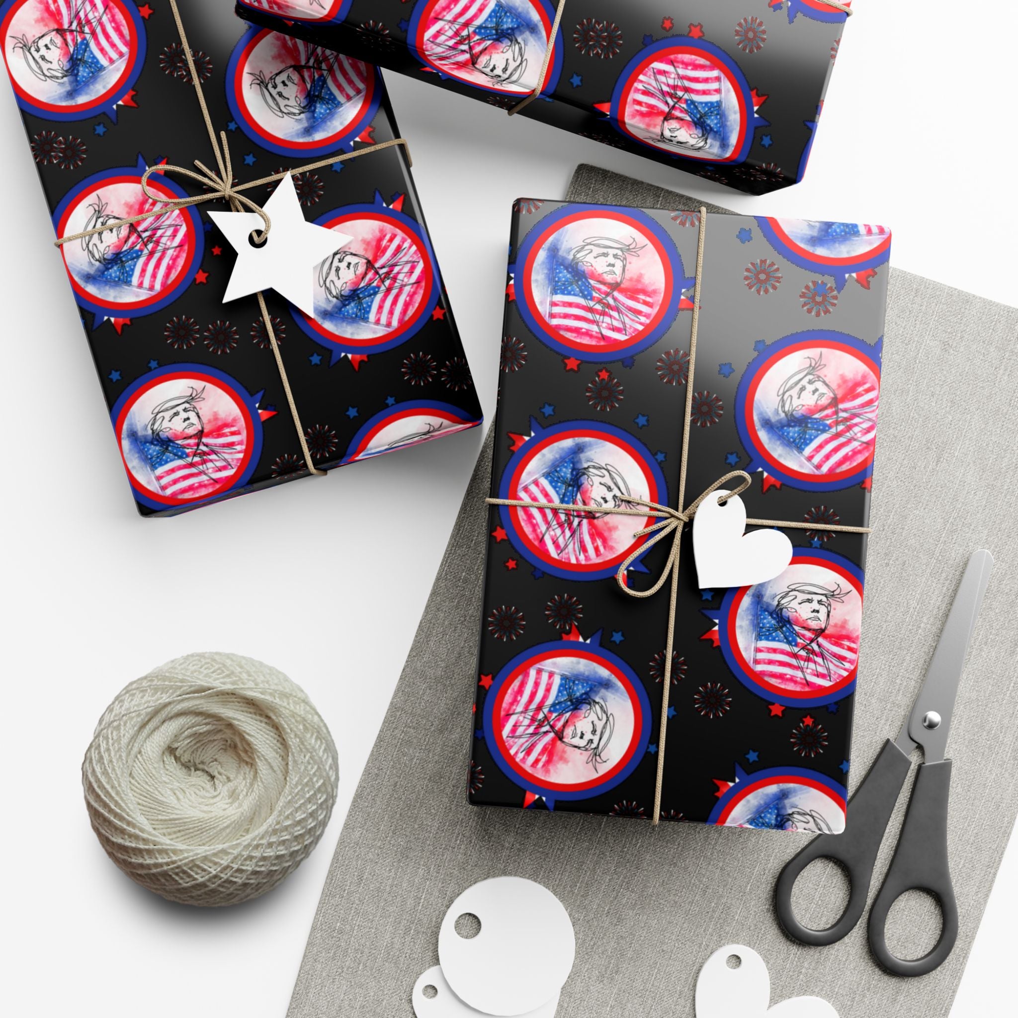 Draw Your Own Conclusions All-Occasion Gift Wrap – Patriotic Satire Wrapping Paper