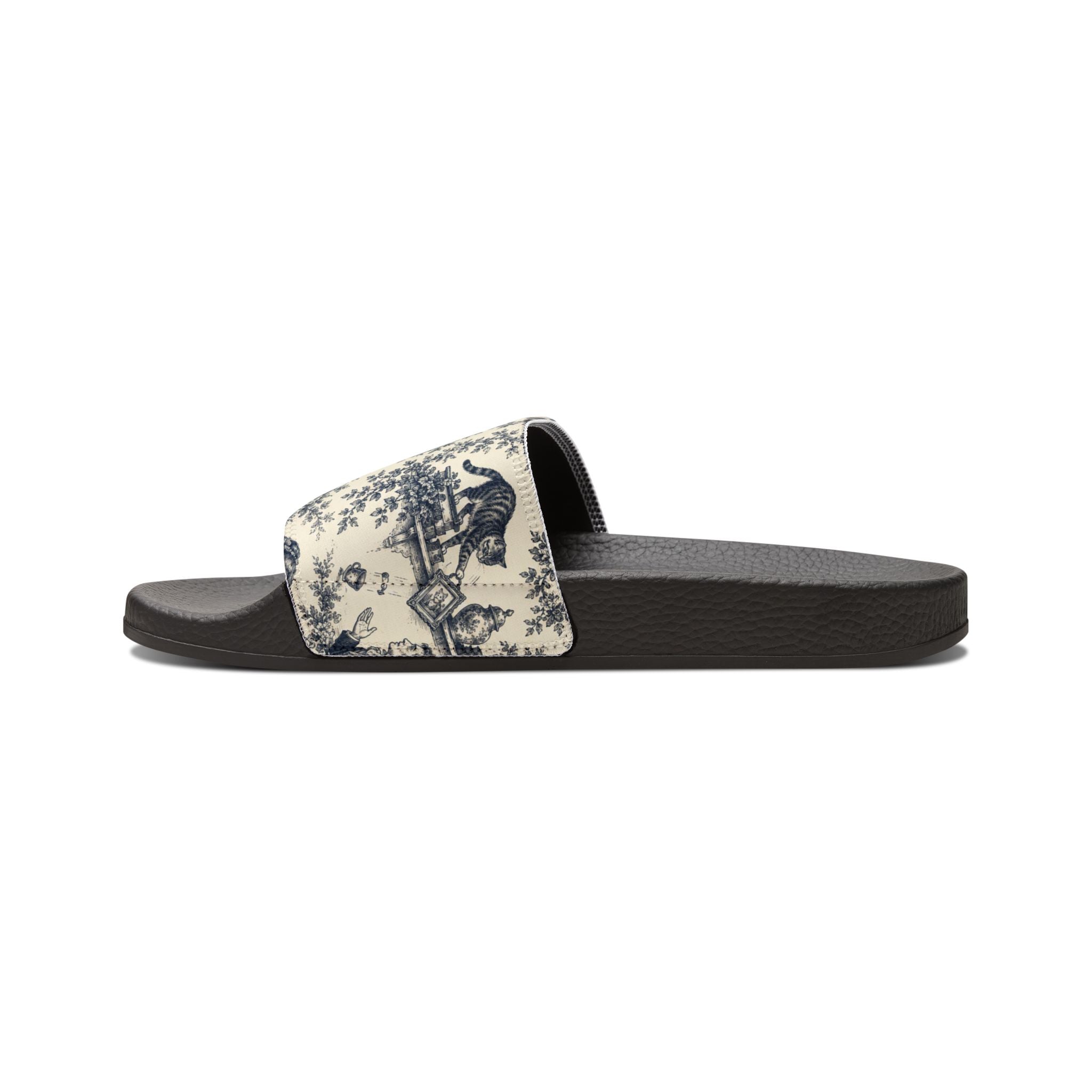 Toile Cats Slide Sandals (Removal Straps)