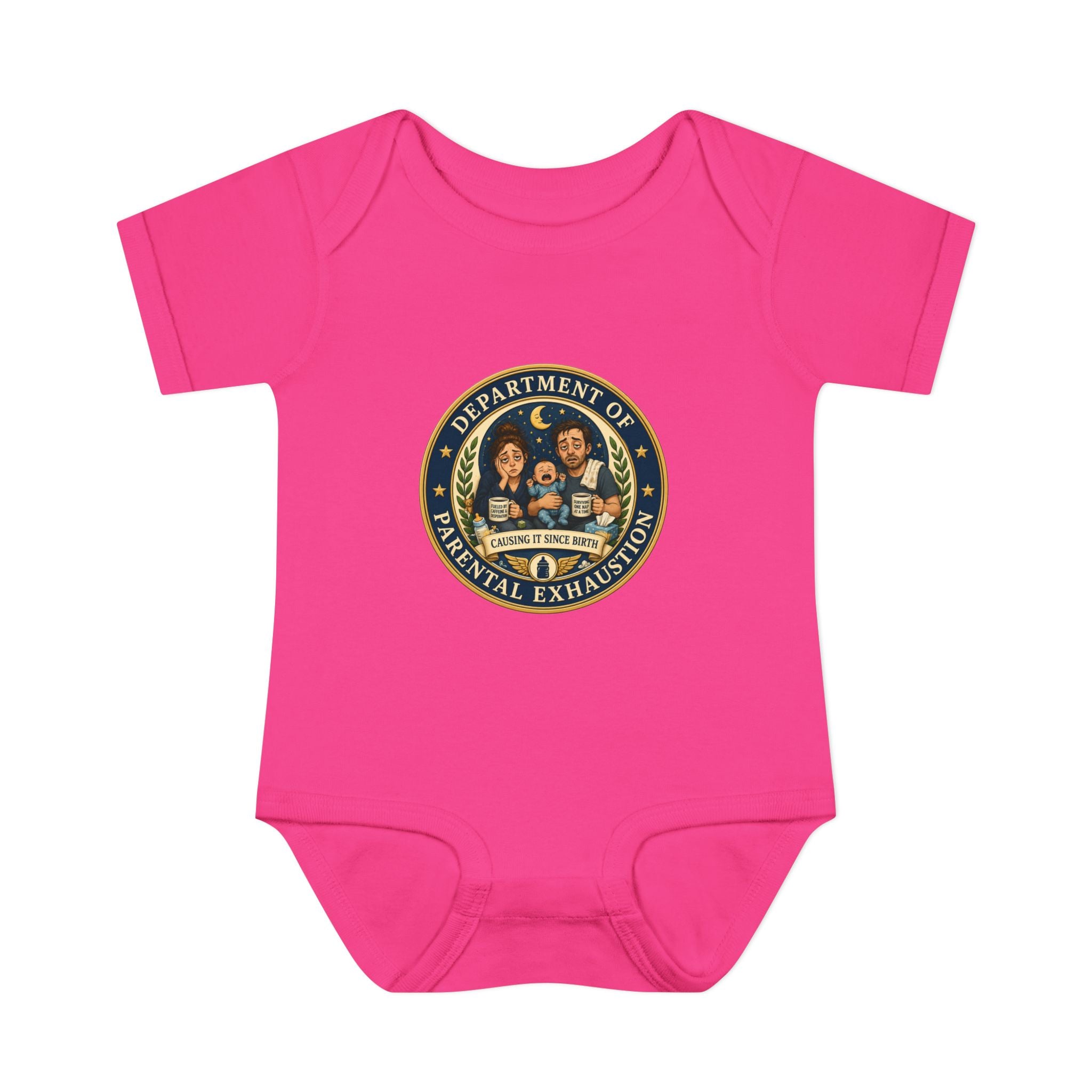 Department of Parental Exhaustion Infant Bodysuit