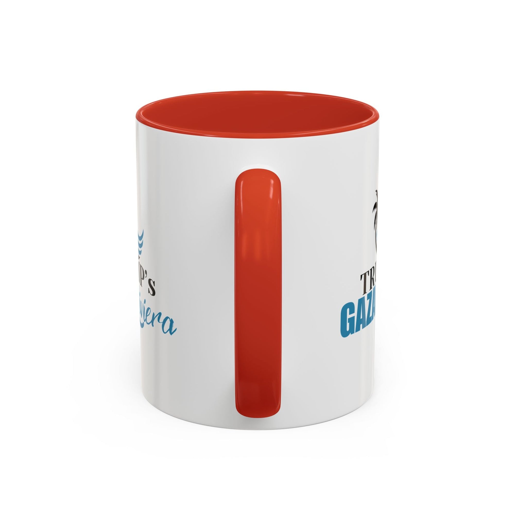 Tropical Trump’s Gaza Riviera Accent Coffee Mug - 11 & 15oz Ceramic Mug for Beach Lovers Printify