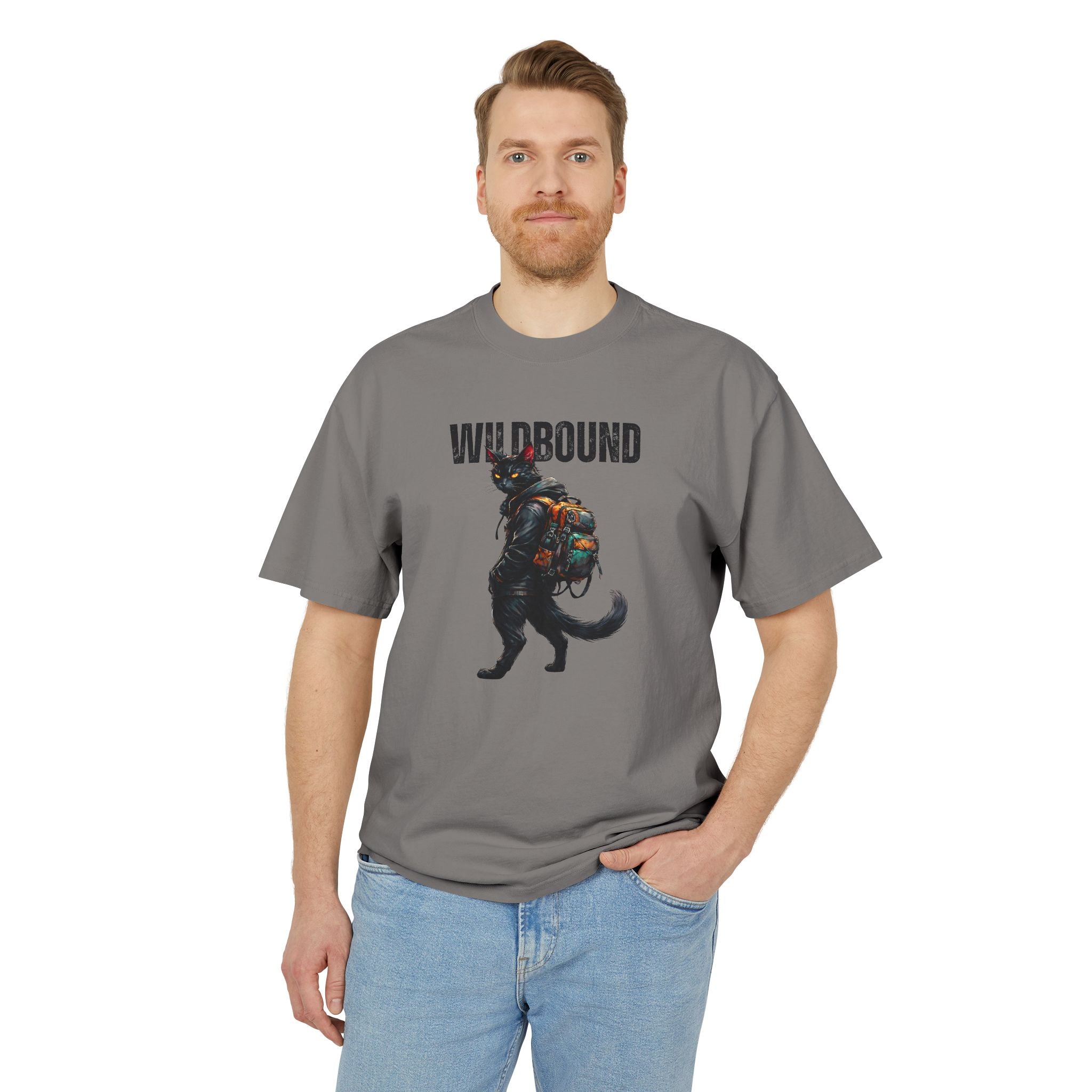 Wildbound Backpack Cat Heavyweight Faded Tee