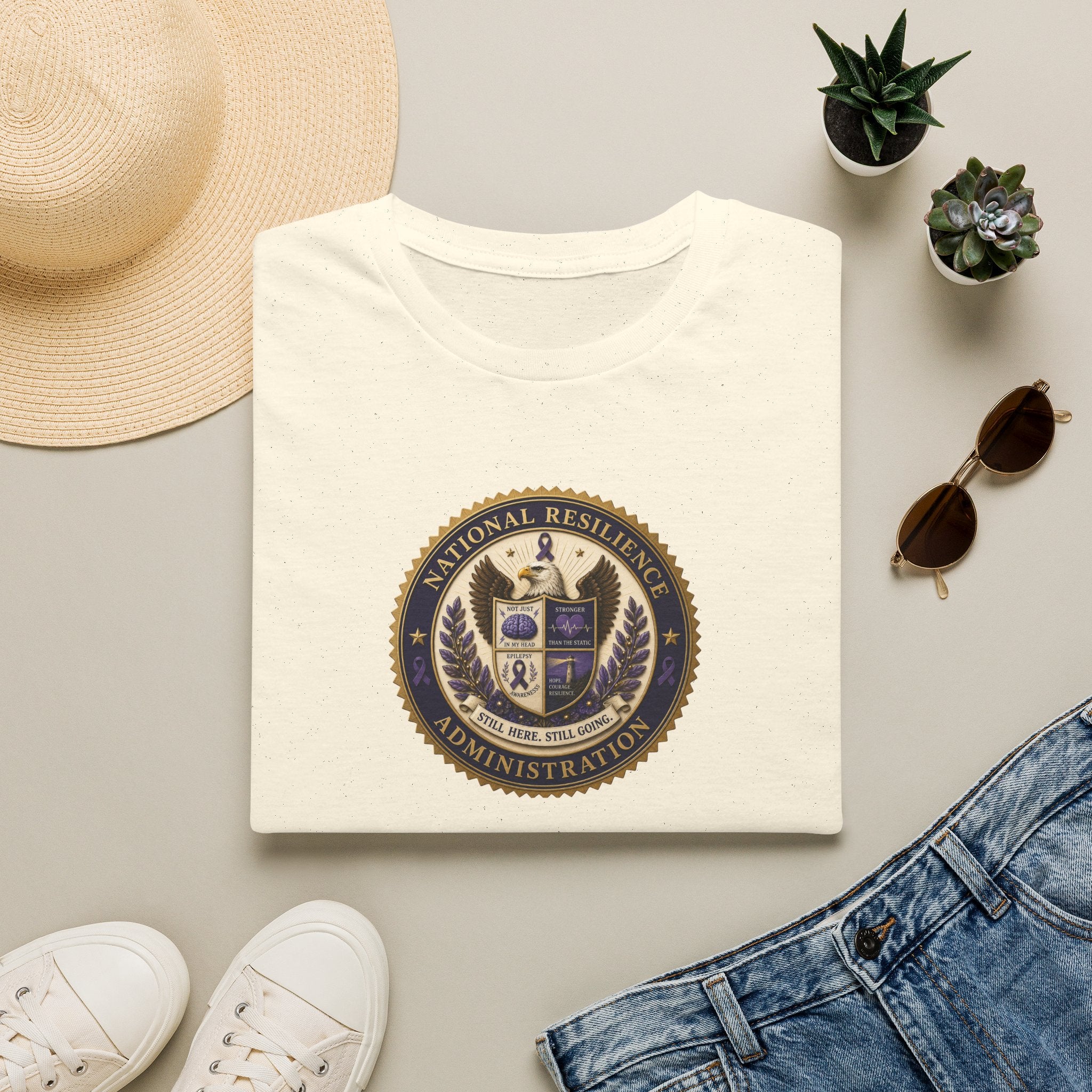 National Resilience Administration T-Shirt | Still Here. Still Going. Epilepsy Awareness Tee