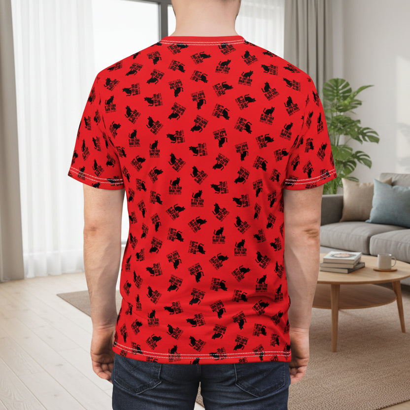 If You Can Read This You’re Too Close – Red All-Over Print Unisex T-Shirt