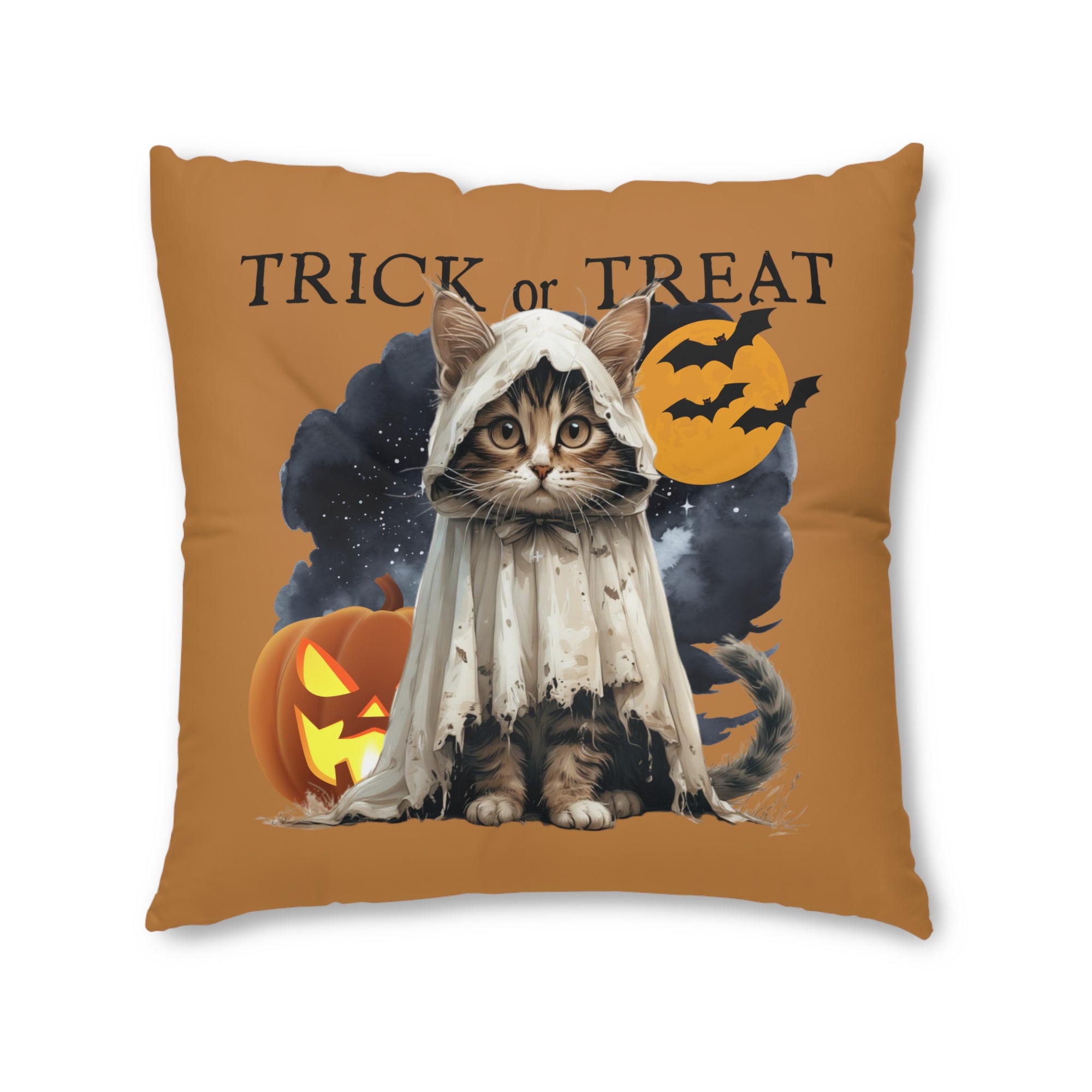 Halloween Cat Floor Pillow, Square