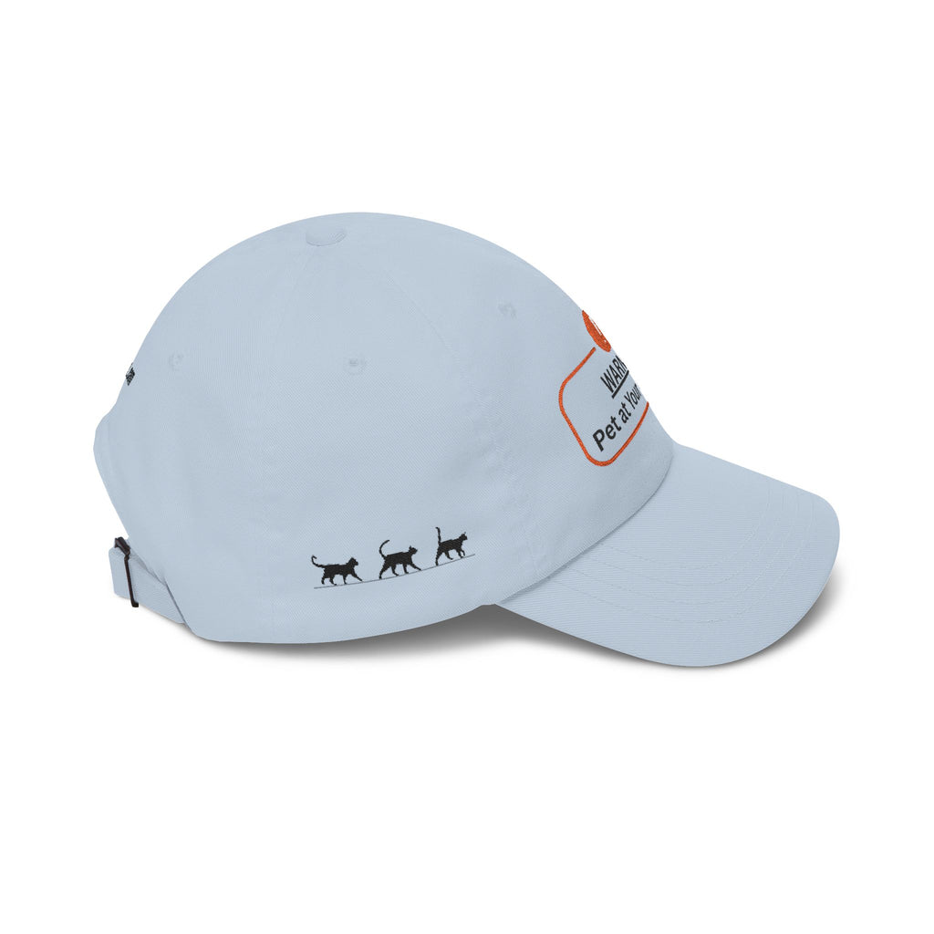 Warning: Pet at Your Own Risk Hat – Sassy Cat Embroidered Dad Cap