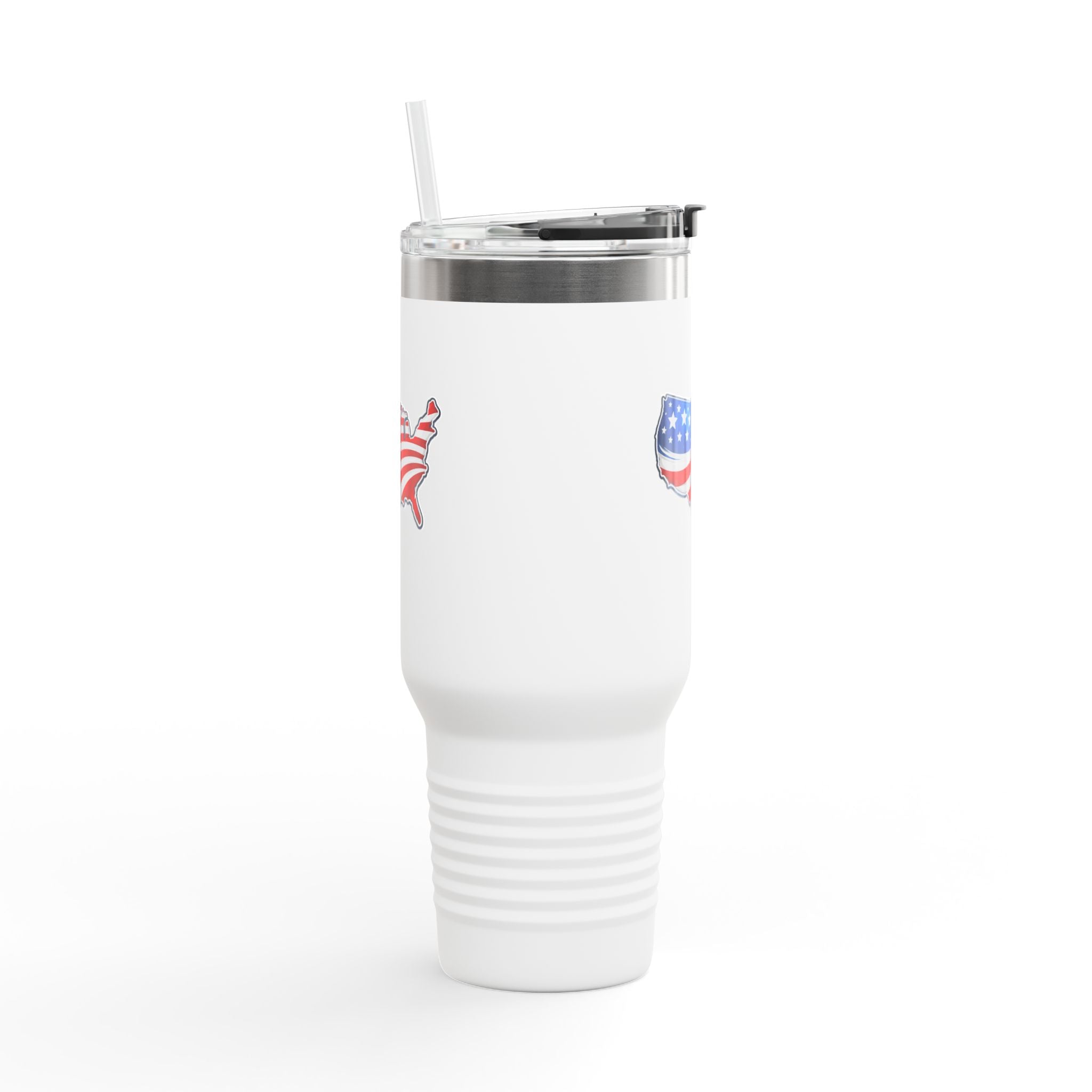 USA Map 40oz Insulated Tumbler with Handle | Patriotic Drinkware