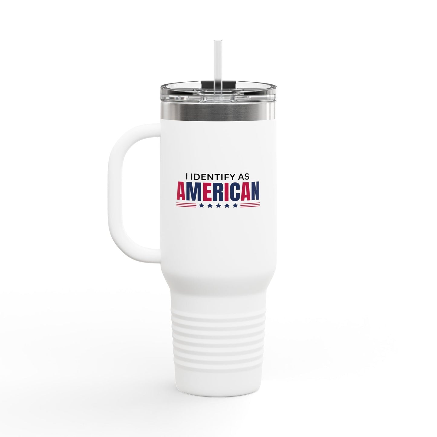 I Identify as American 40oz Insulated Travel Mug Printify