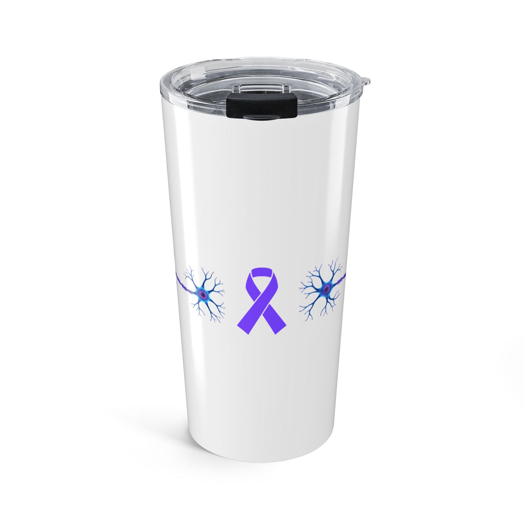 Epilepsy Awareness Purple Ribbon & Neuron 20 oz Insulated Tumbler