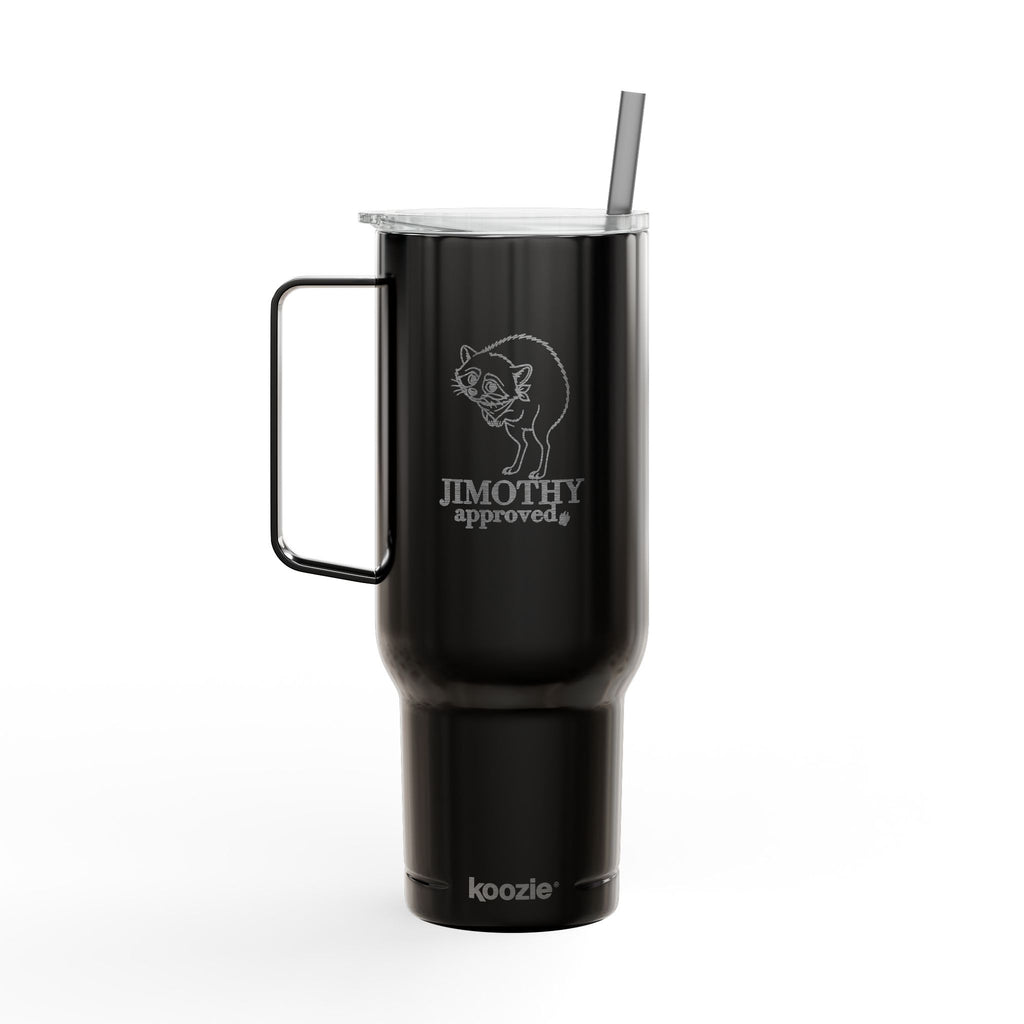 Jimothy Approved 40 oz Engraved Insulated Tumbler with Handle and Straw
