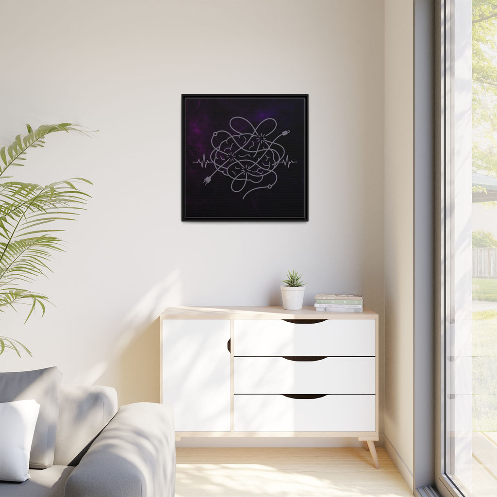 Tangled Brain Epilepsy Awareness Framed Canvas Print