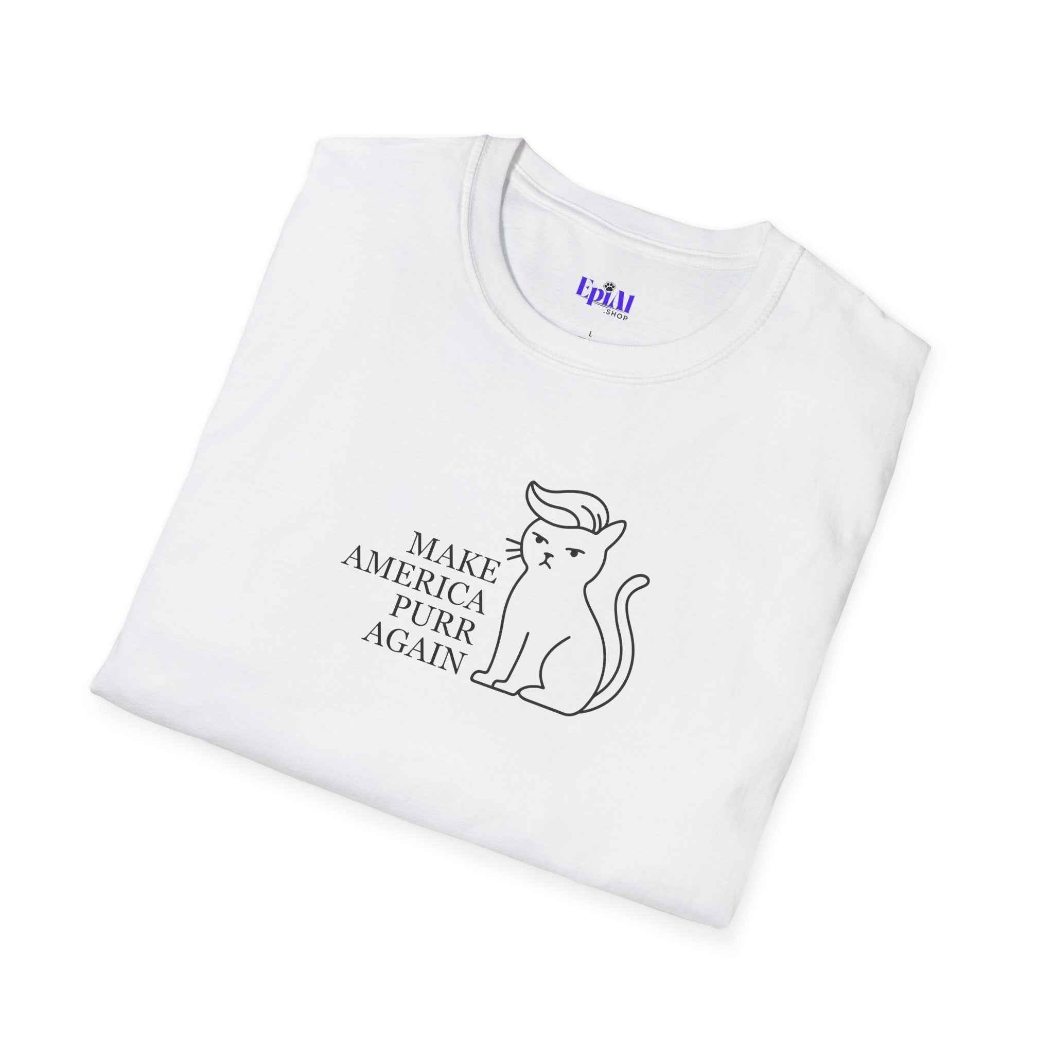 Make America Purr Again T-Shirt – Funny Cat Parody Tee