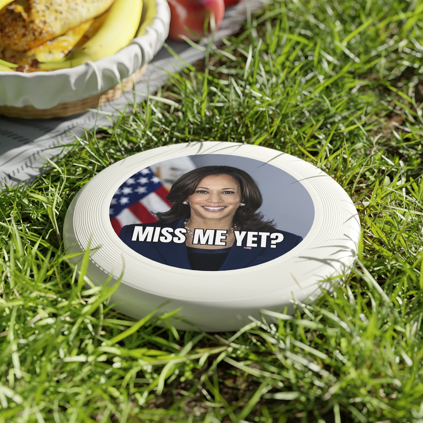 Funny Political Frisbee - 'Miss Me Yet?' Outdoor Game for Large Gatherings