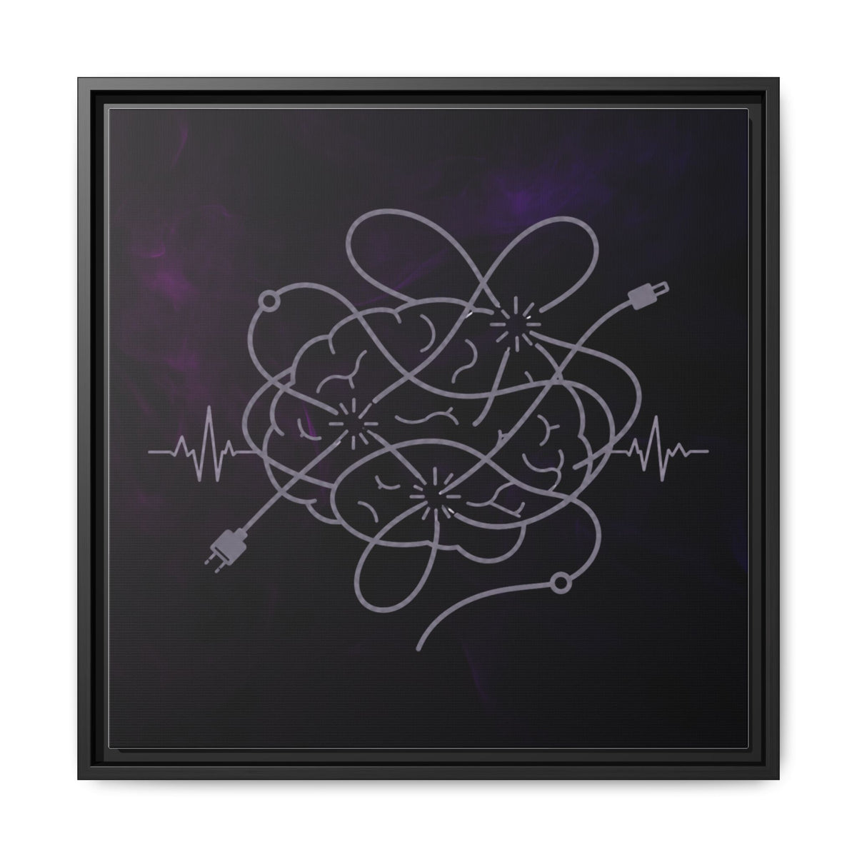 Tangled Brain Epilepsy Awareness Framed Canvas Print