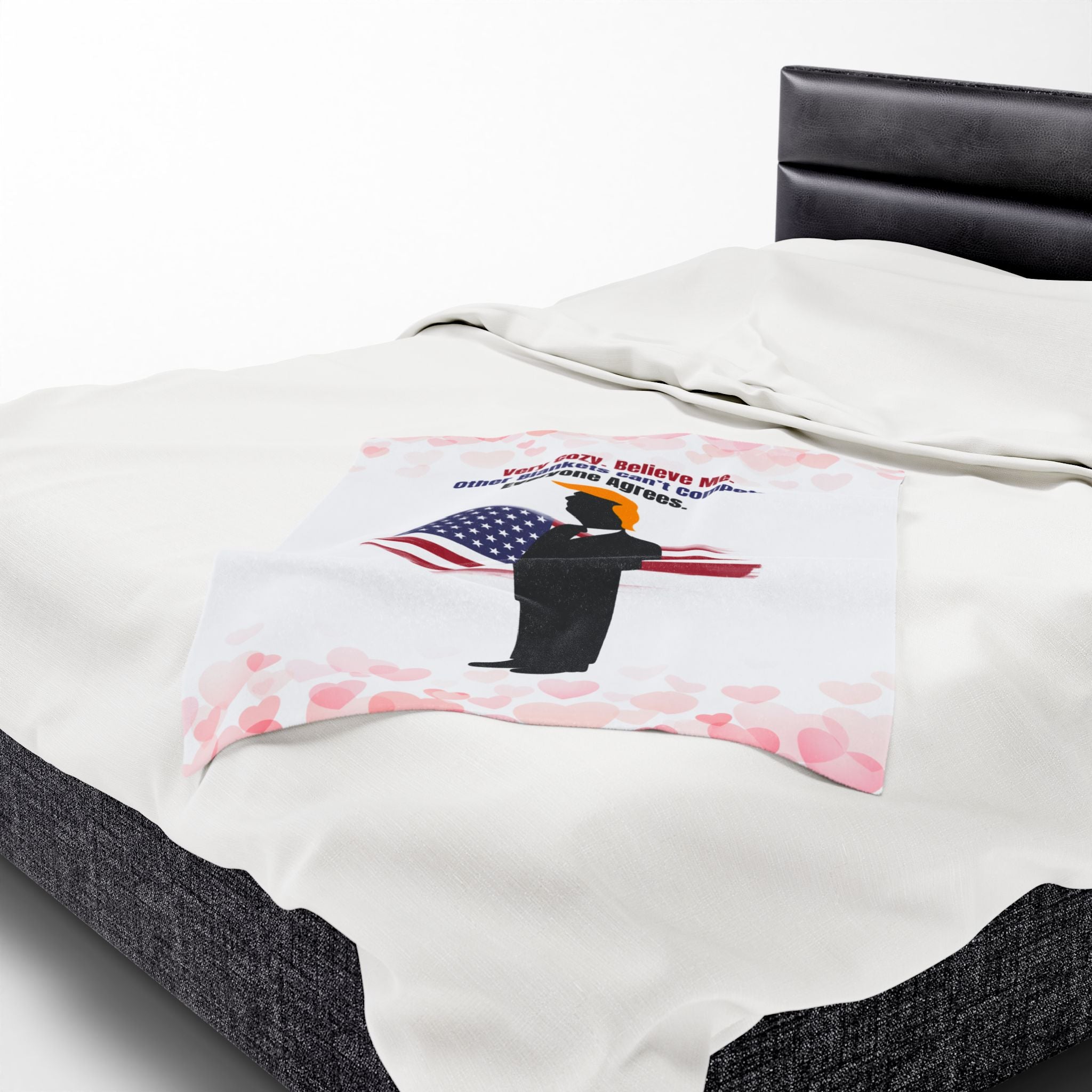 Very Cozy. Believe Me. Political Parody Velveteen Blanket