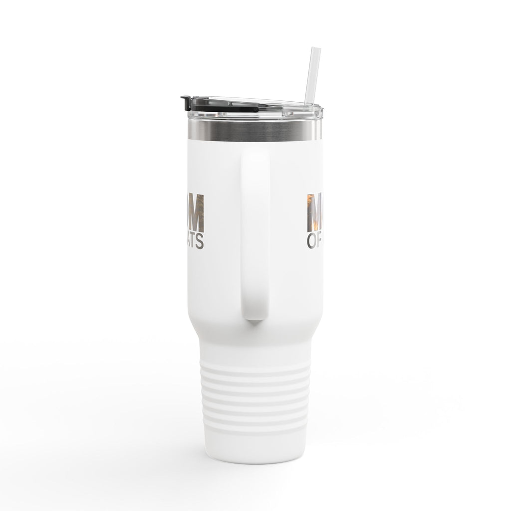 Mom of Cats Insulated Travel Mug - 40oz Coffee Tumbler for Cat Lovers