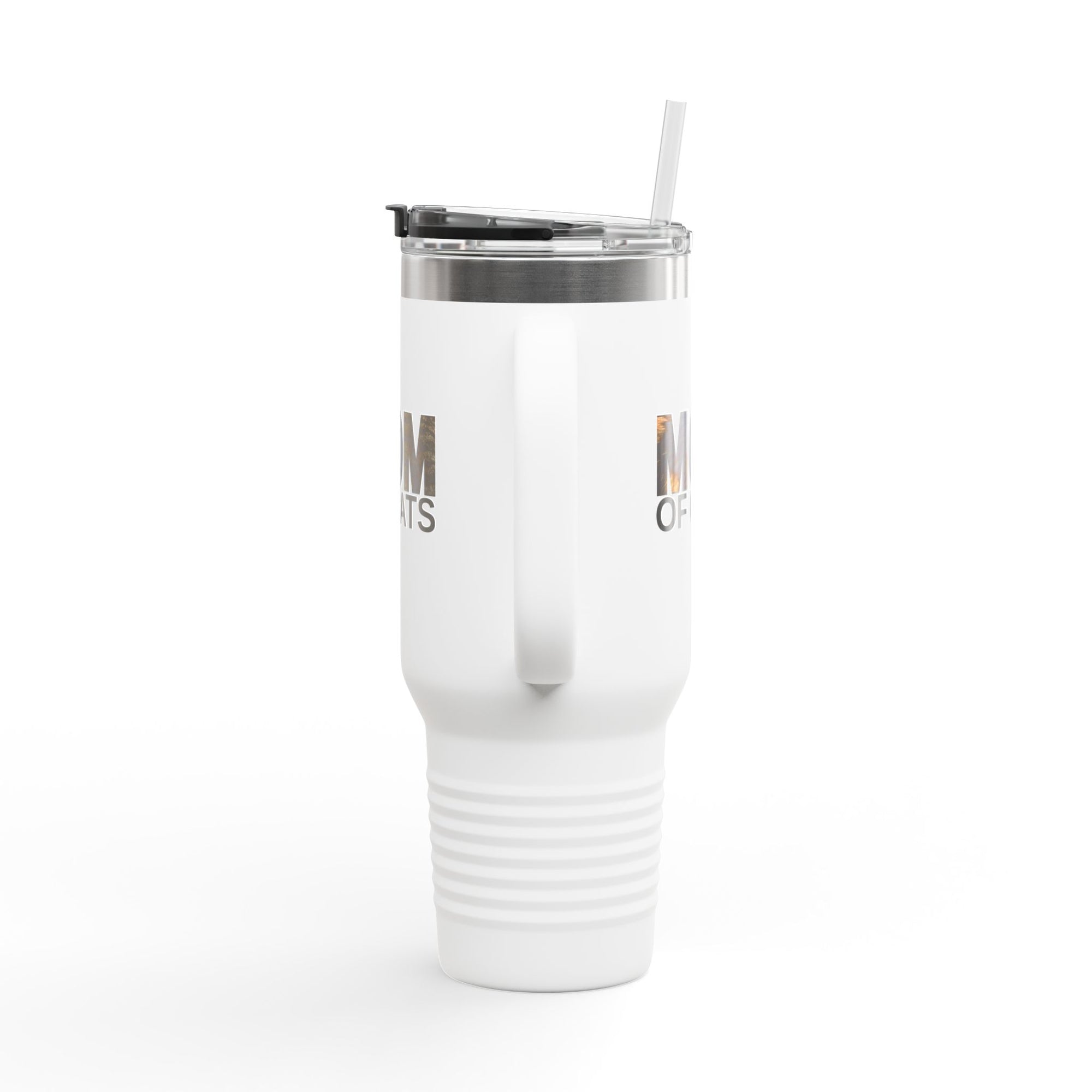 Mom of Cats Insulated Travel Mug - 40oz Coffee Tumbler for Cat Lovers