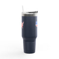 USA Map 40oz Insulated Tumbler with Handle | Patriotic Drinkware