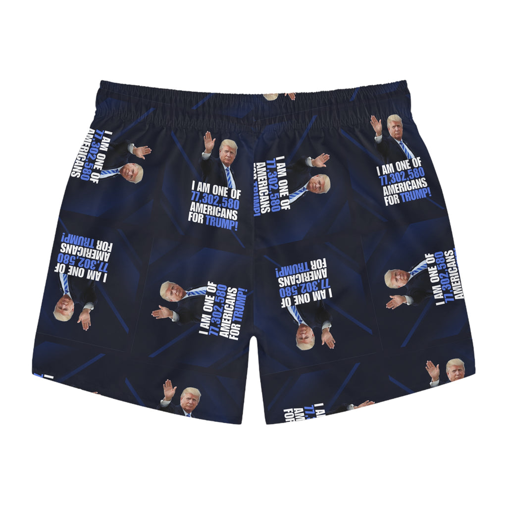 American for Donald Trump Swim Trunks - Fun Pool Wear for Supporters Printify