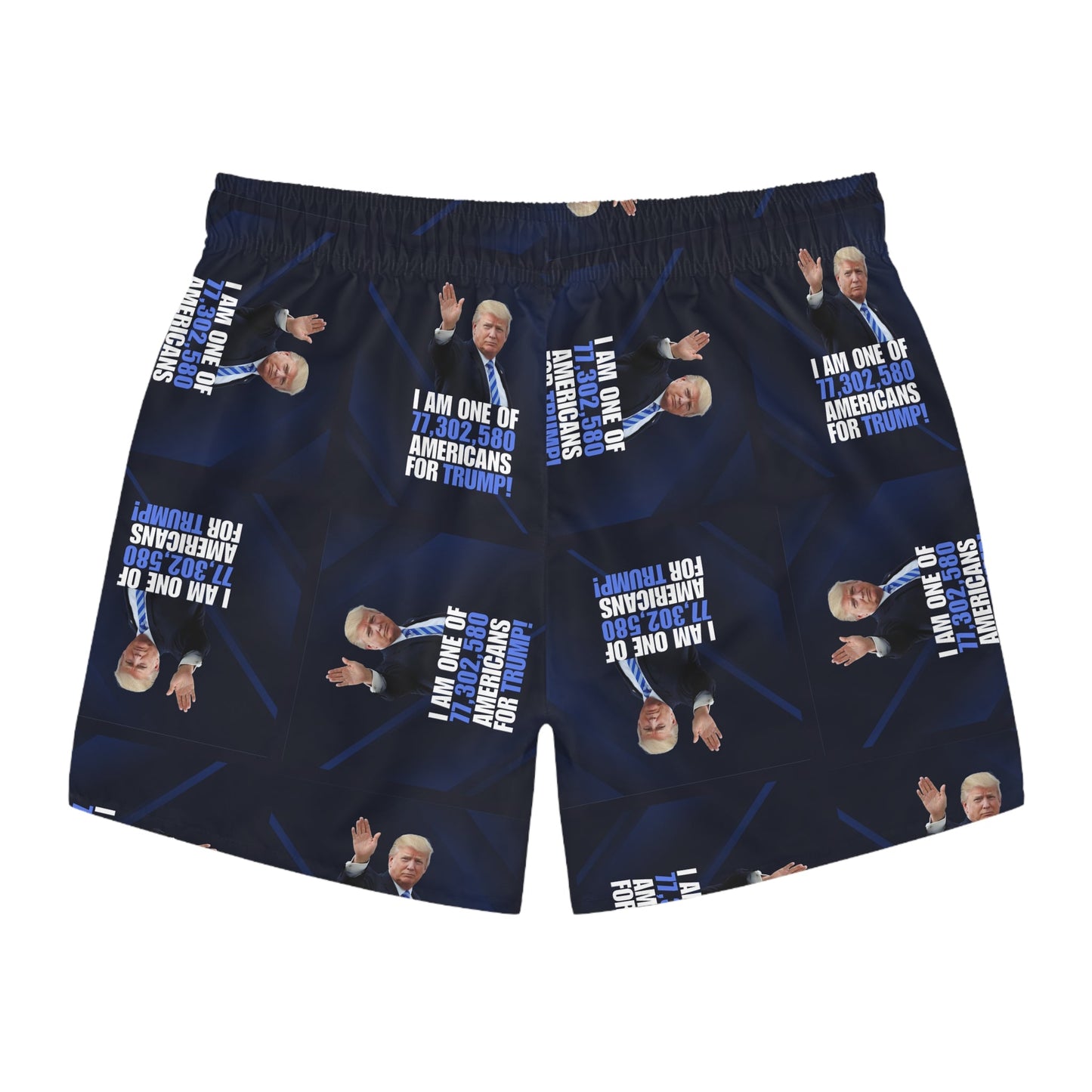 American for Donald Trump Swim Trunks - Fun Pool Wear for Supporters Printify